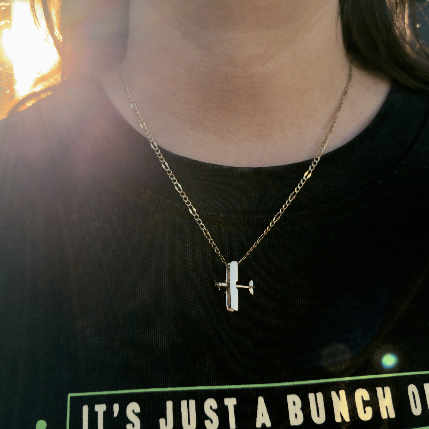 Vintage 14K Articulating Airplane, Biplane Charm, Pendant