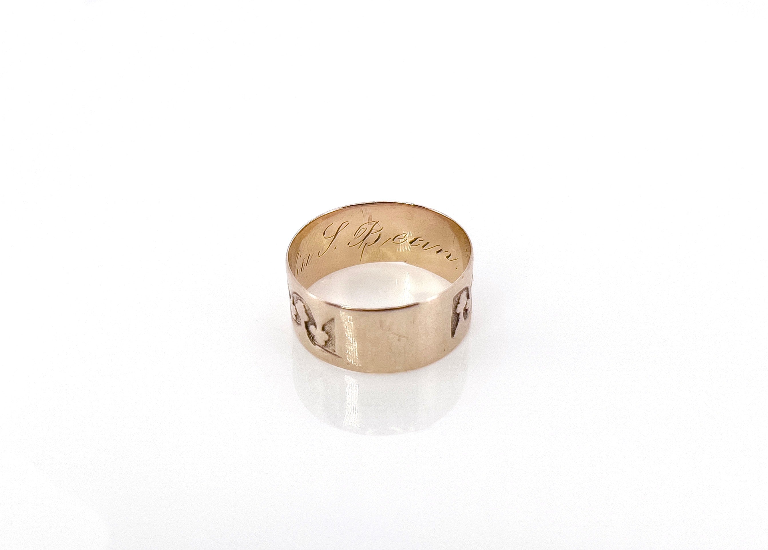 Victorian Wedding Ring, Amelia L. Bean, Size 7.5