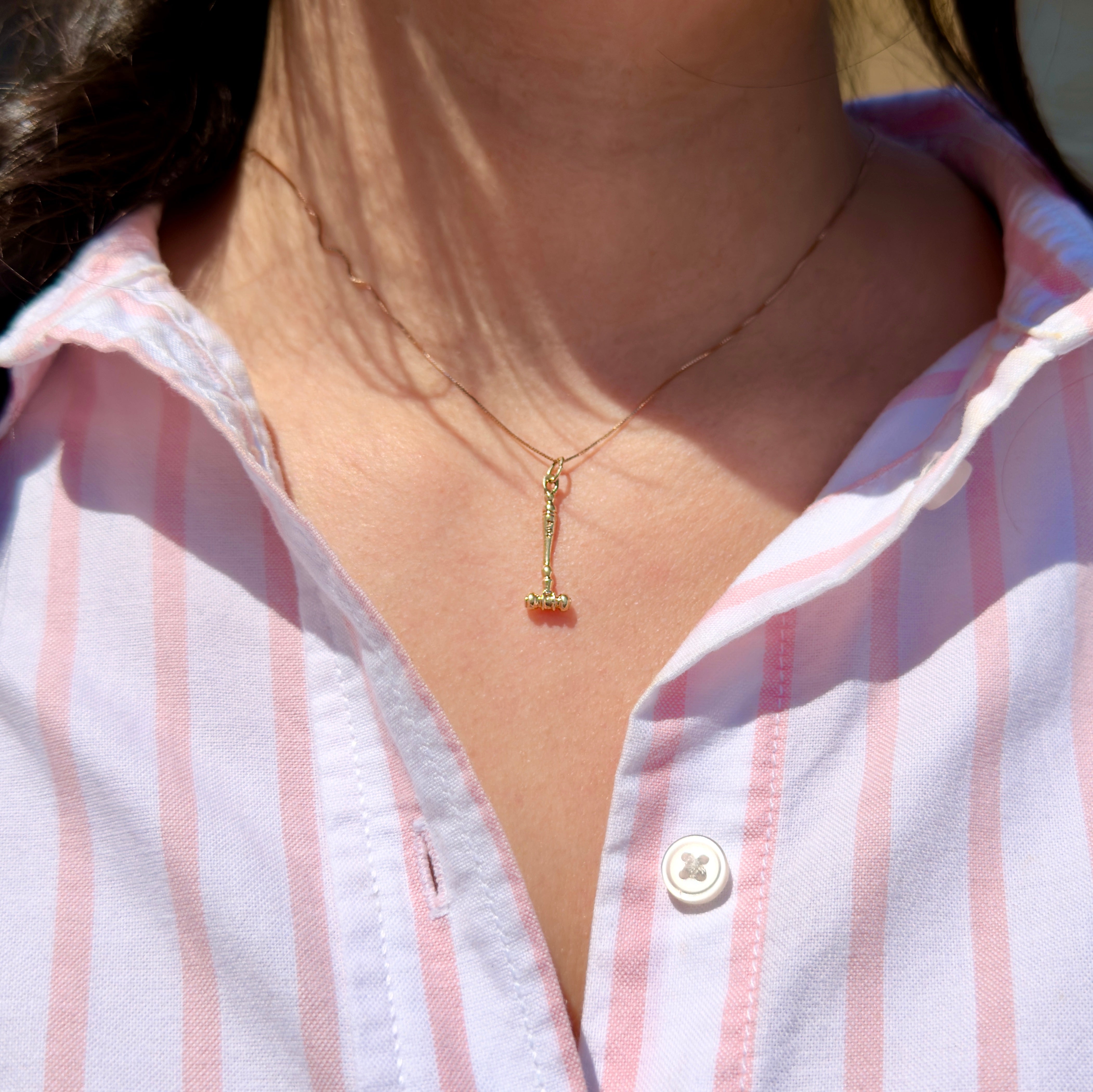 Vintage 14K Gold Judge Gavel Charm