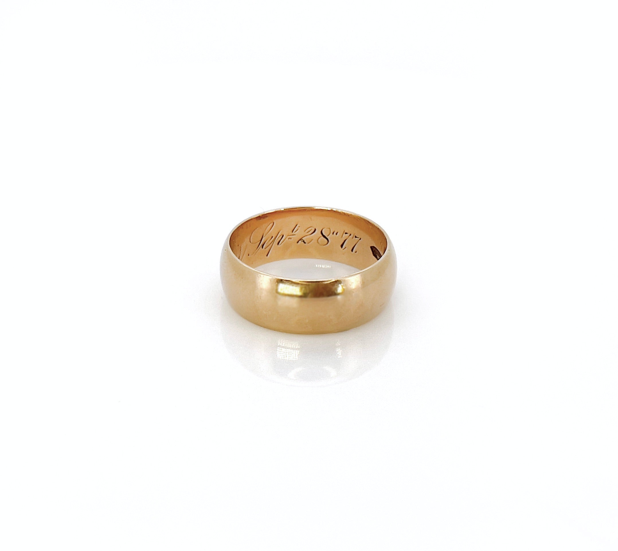 Victorian Gold Band, Anna Blair Sept. 28 ‘77, Size 6.5