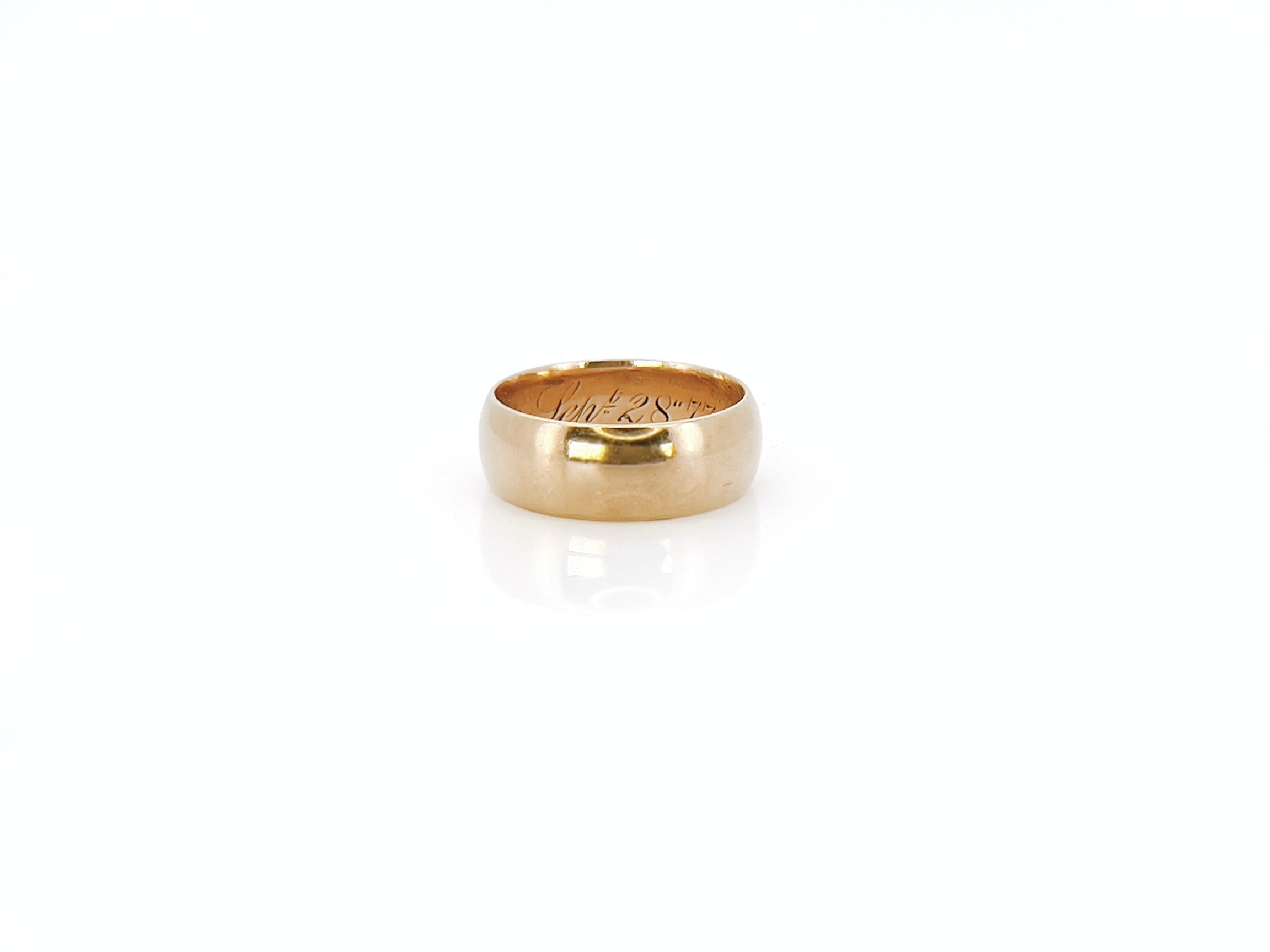 Victorian Gold Band, Anna Blair Sept. 28 ‘77, Size 6.5