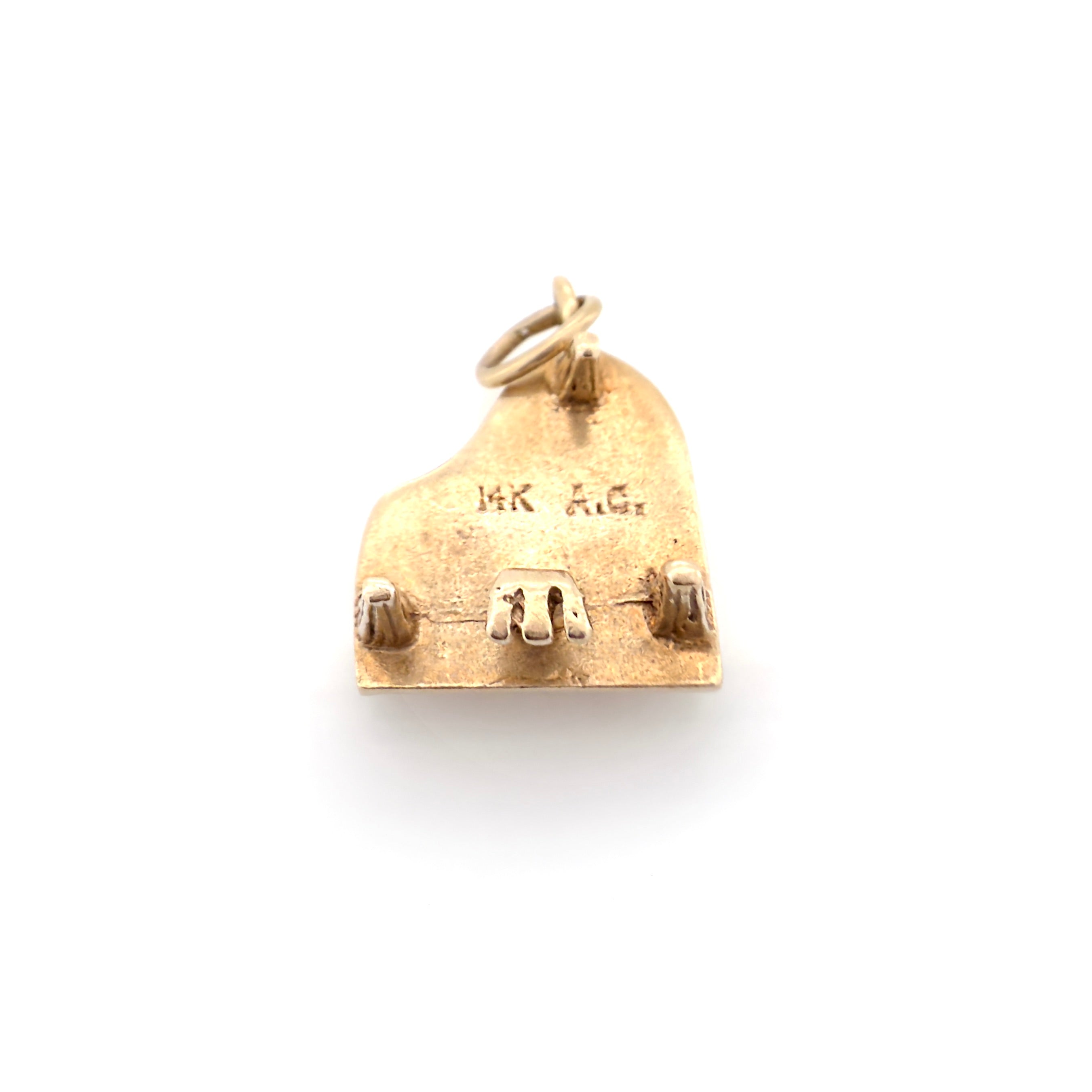 Vintage 1950s 14K Articulating Piano Forte Charm