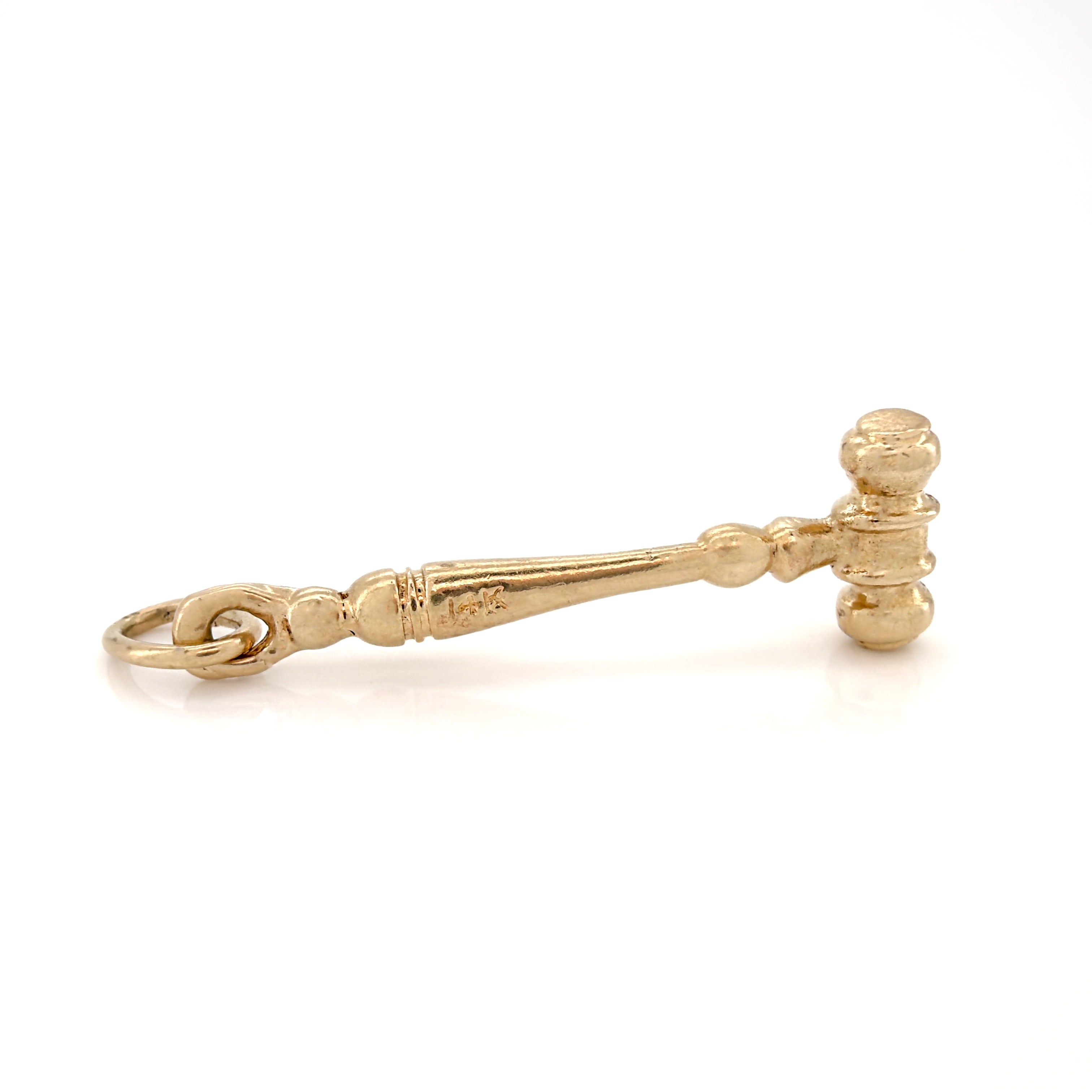 Vintage 14K Gold Judge Gavel Charm