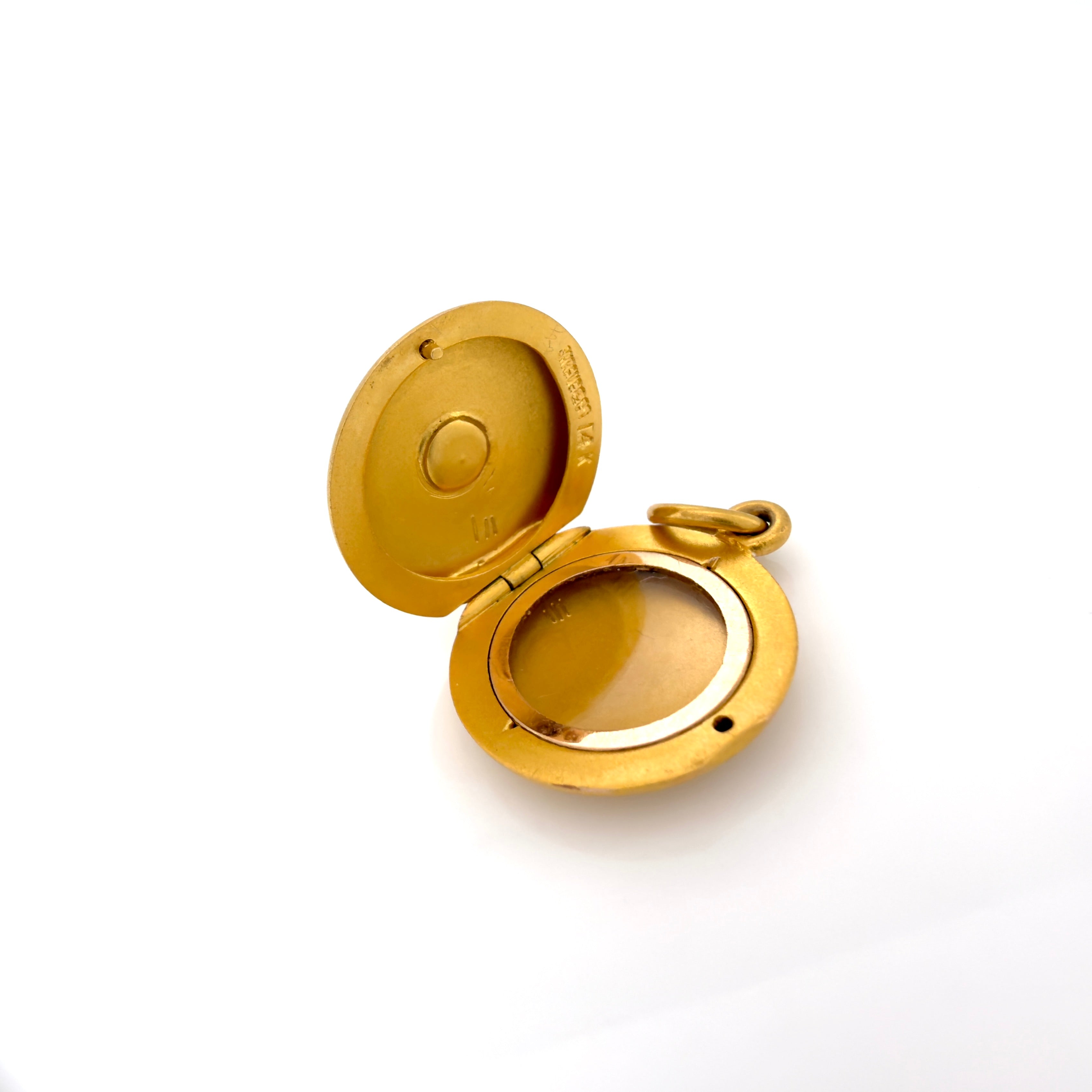 Edwardian Shreve & Co. Celestial Bloomed Gold Pearl Locket, Elizabeth 1902