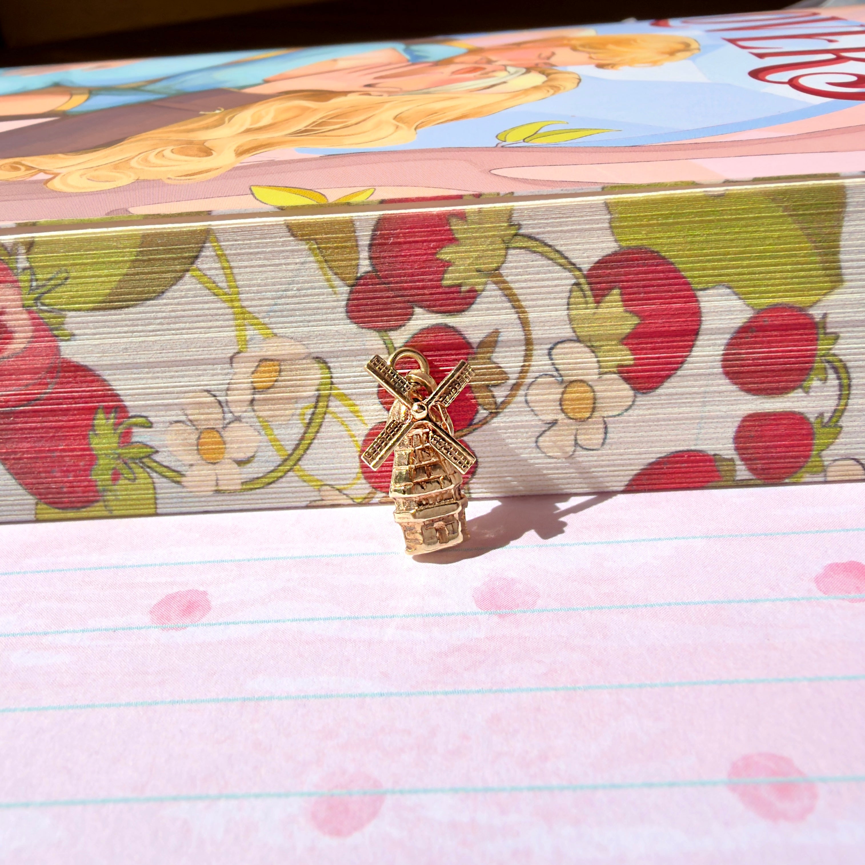 Vintage 1960s 14K Gold Articulating Windmill Charm