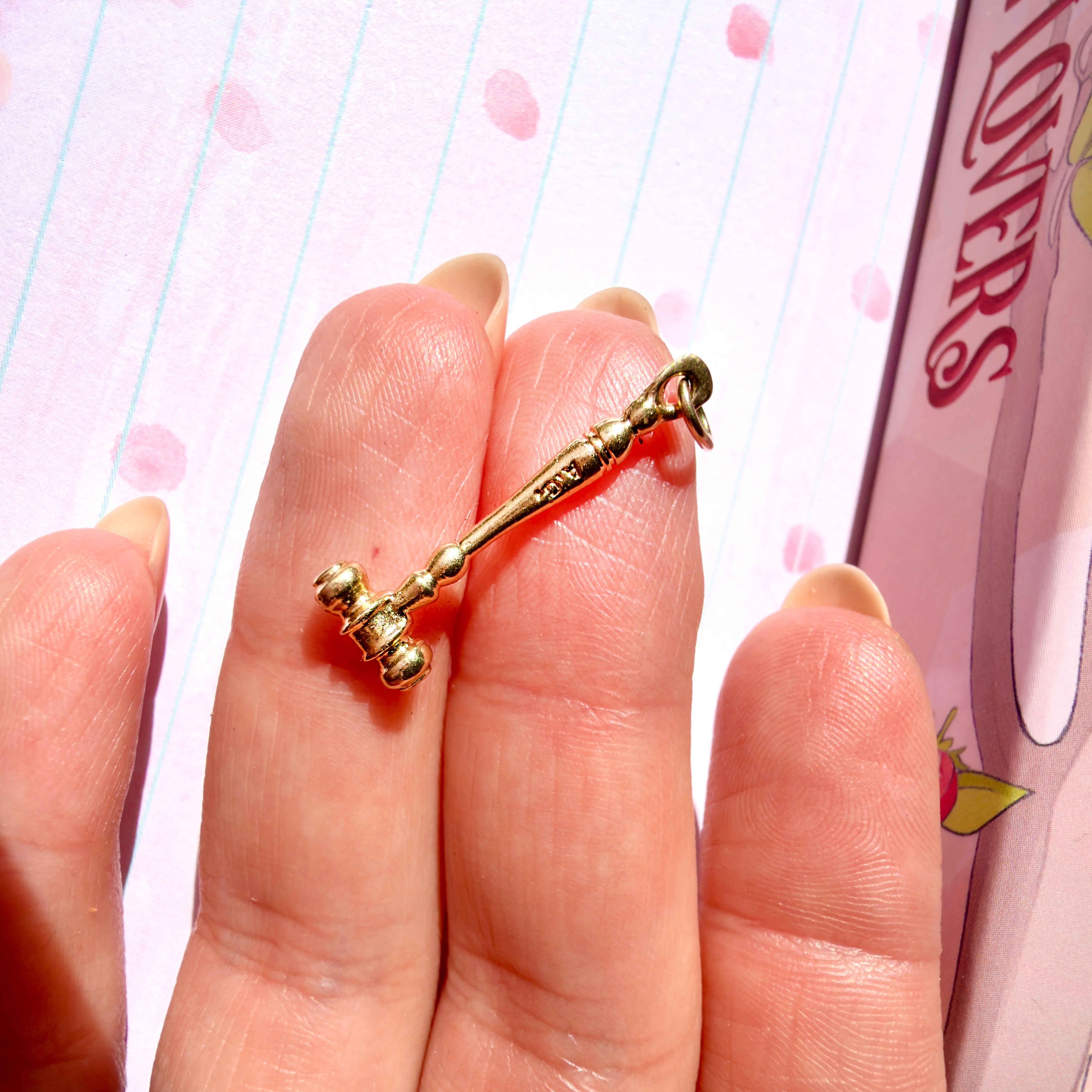 Vintage 14K Gold Judge Gavel Charm