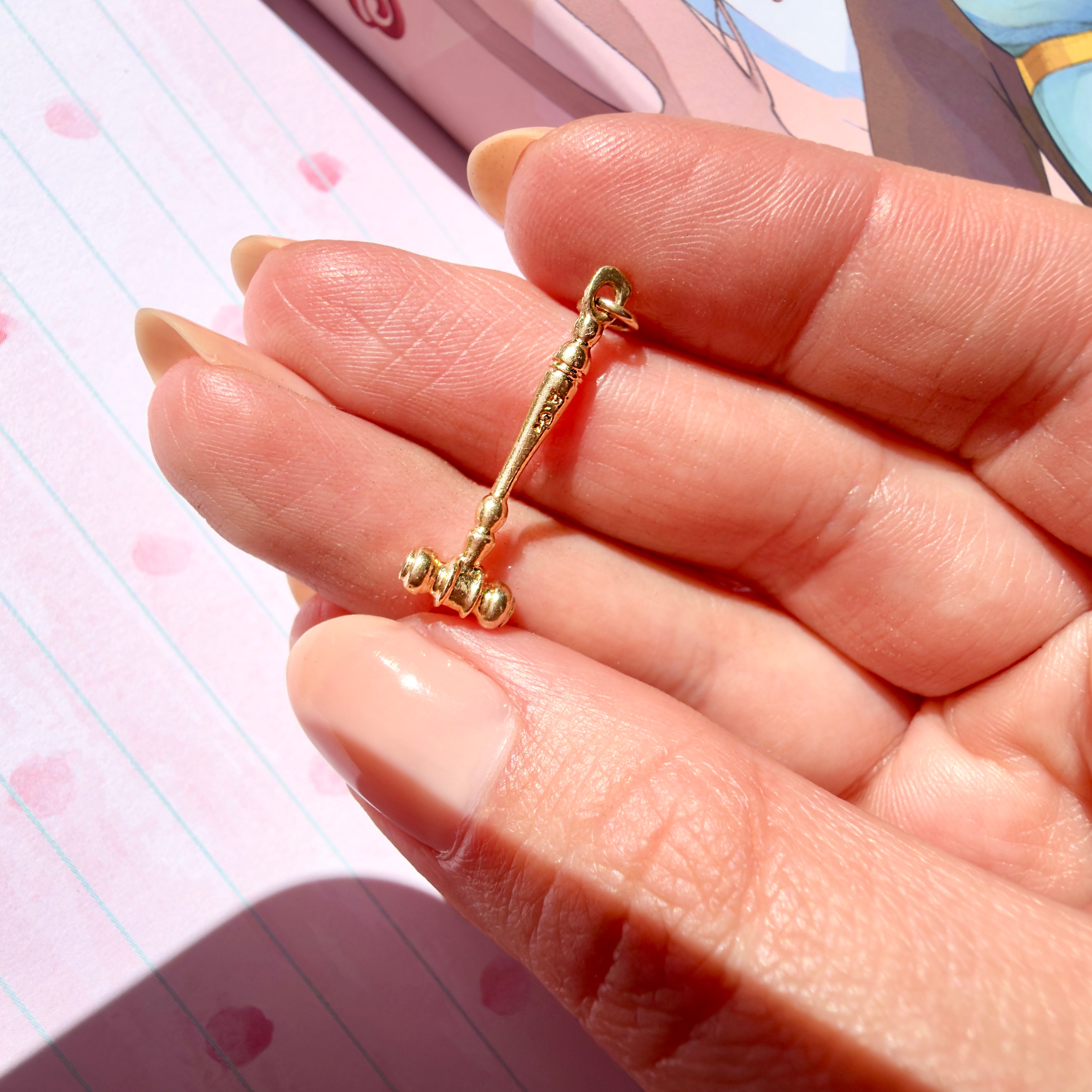 Vintage 14K Gold Judge Gavel Charm