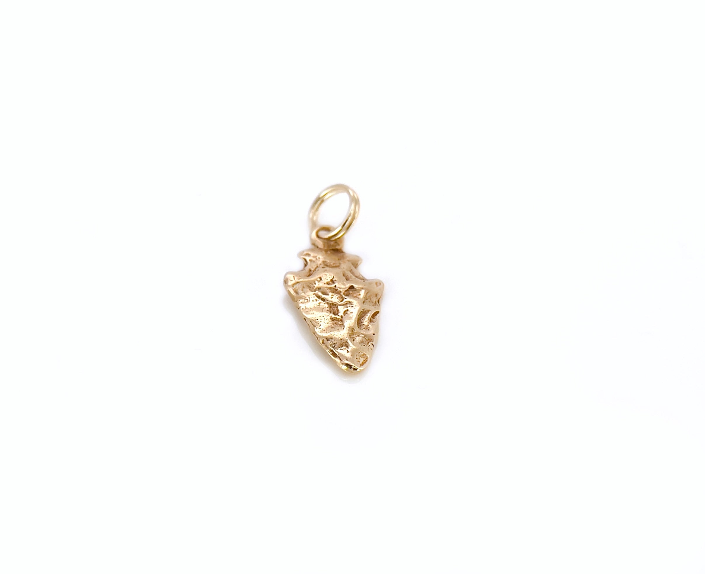 Vintage Arrowhead Charm, 14K
