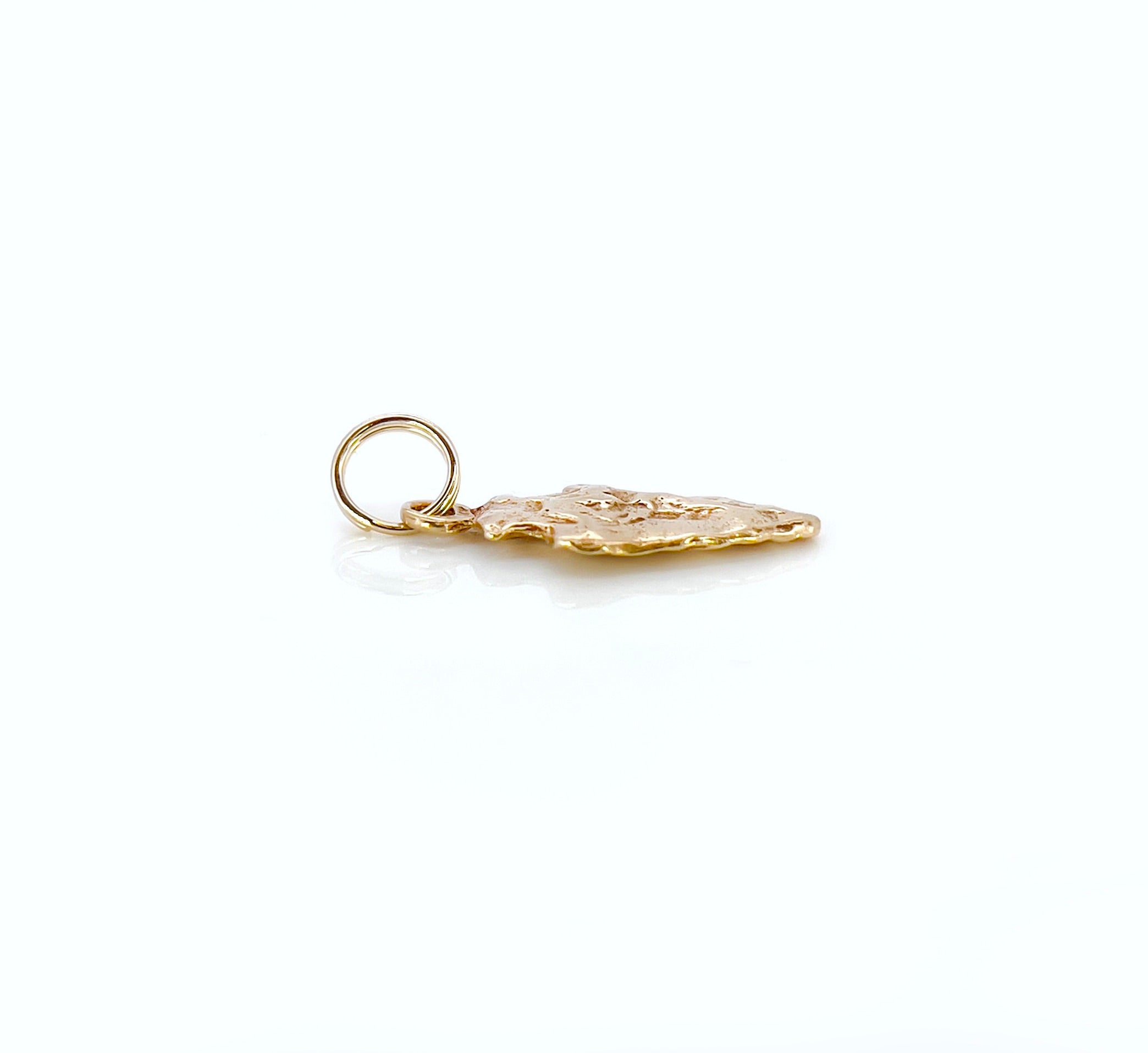 Vintage Arrowhead Charm, 14K