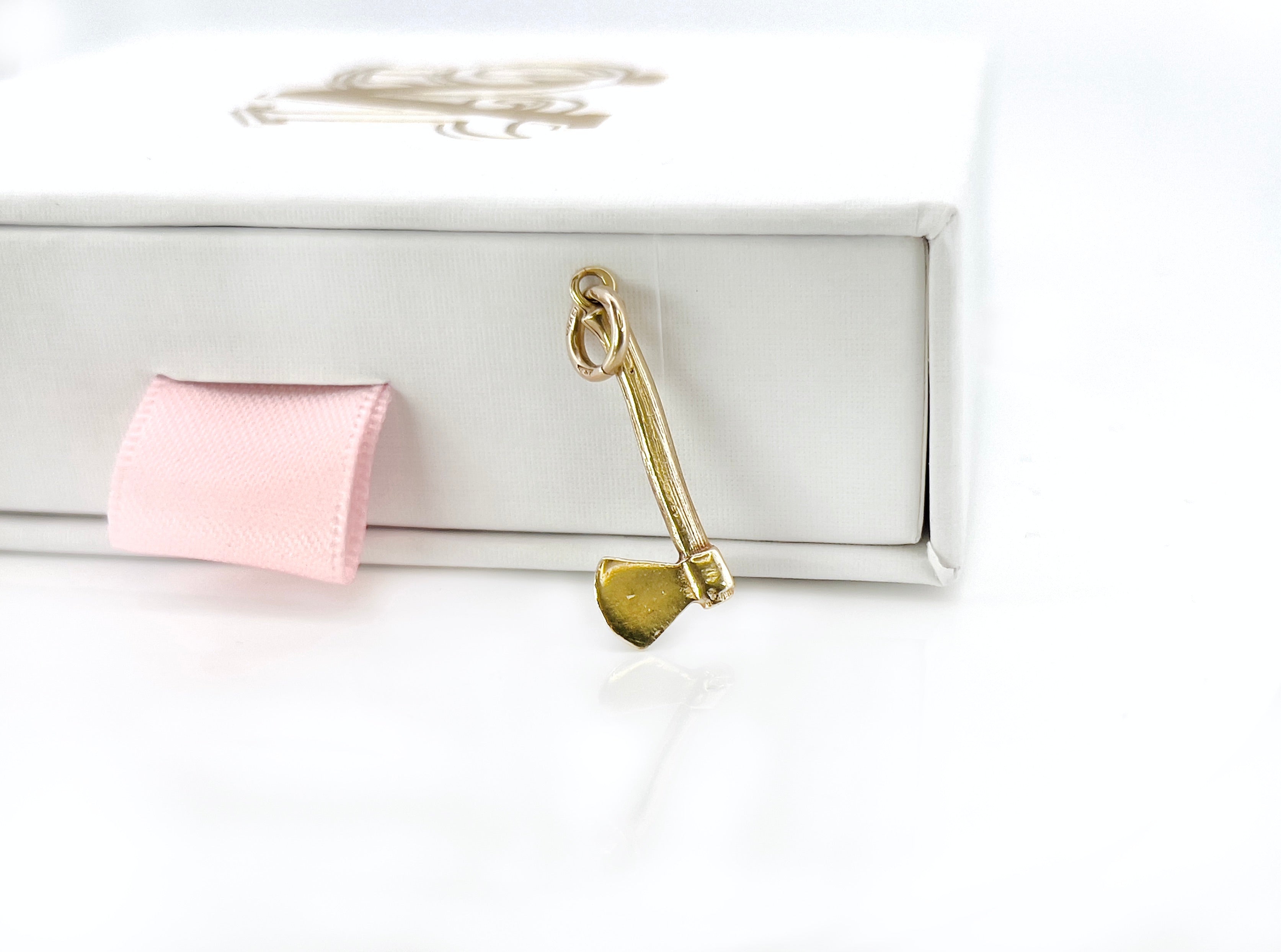 Vintage Ax Charm, 14K