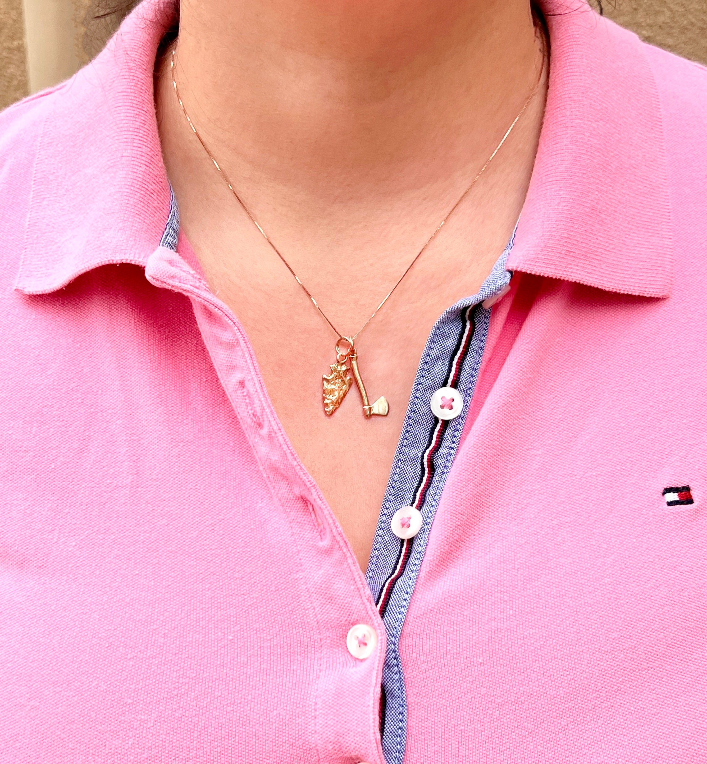 Vintage Ax Charm, 14K
