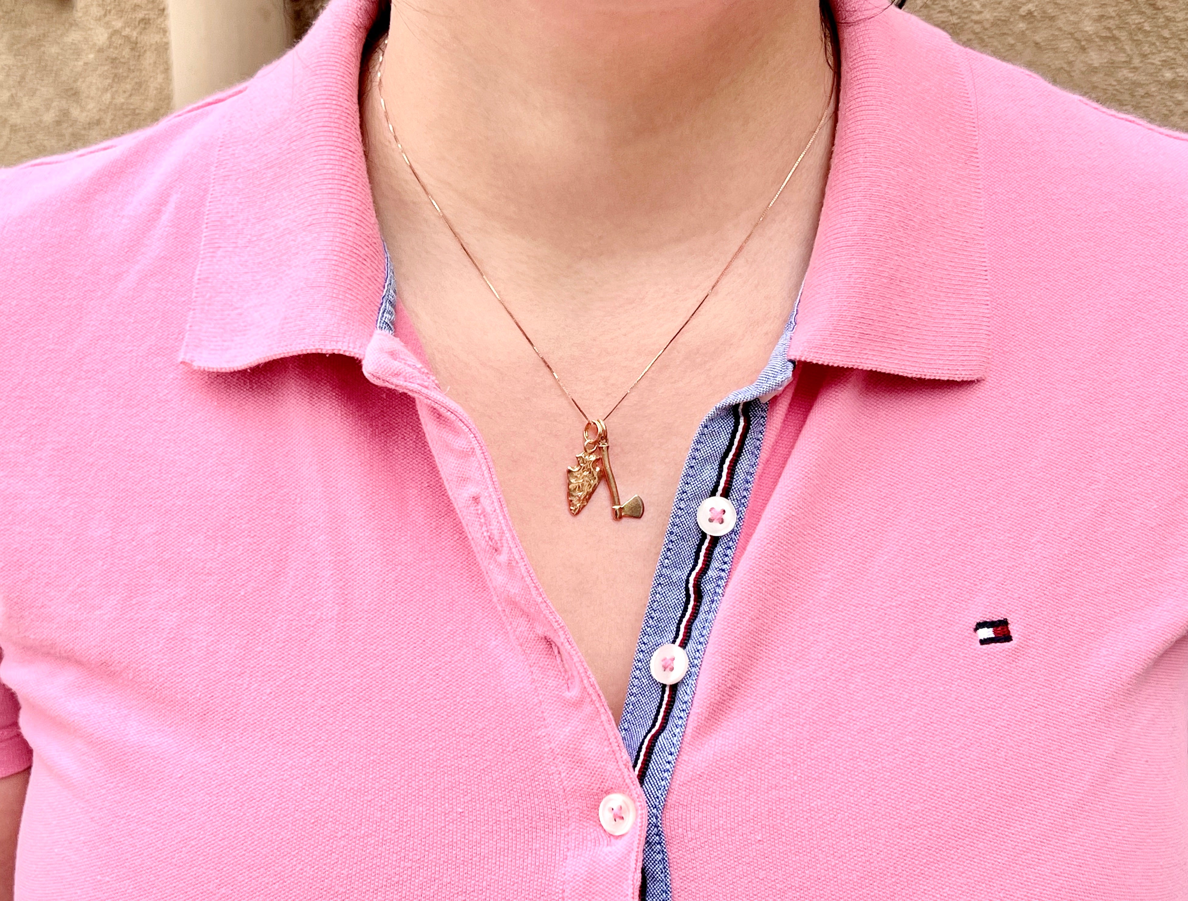 Vintage Ax Charm, 14K