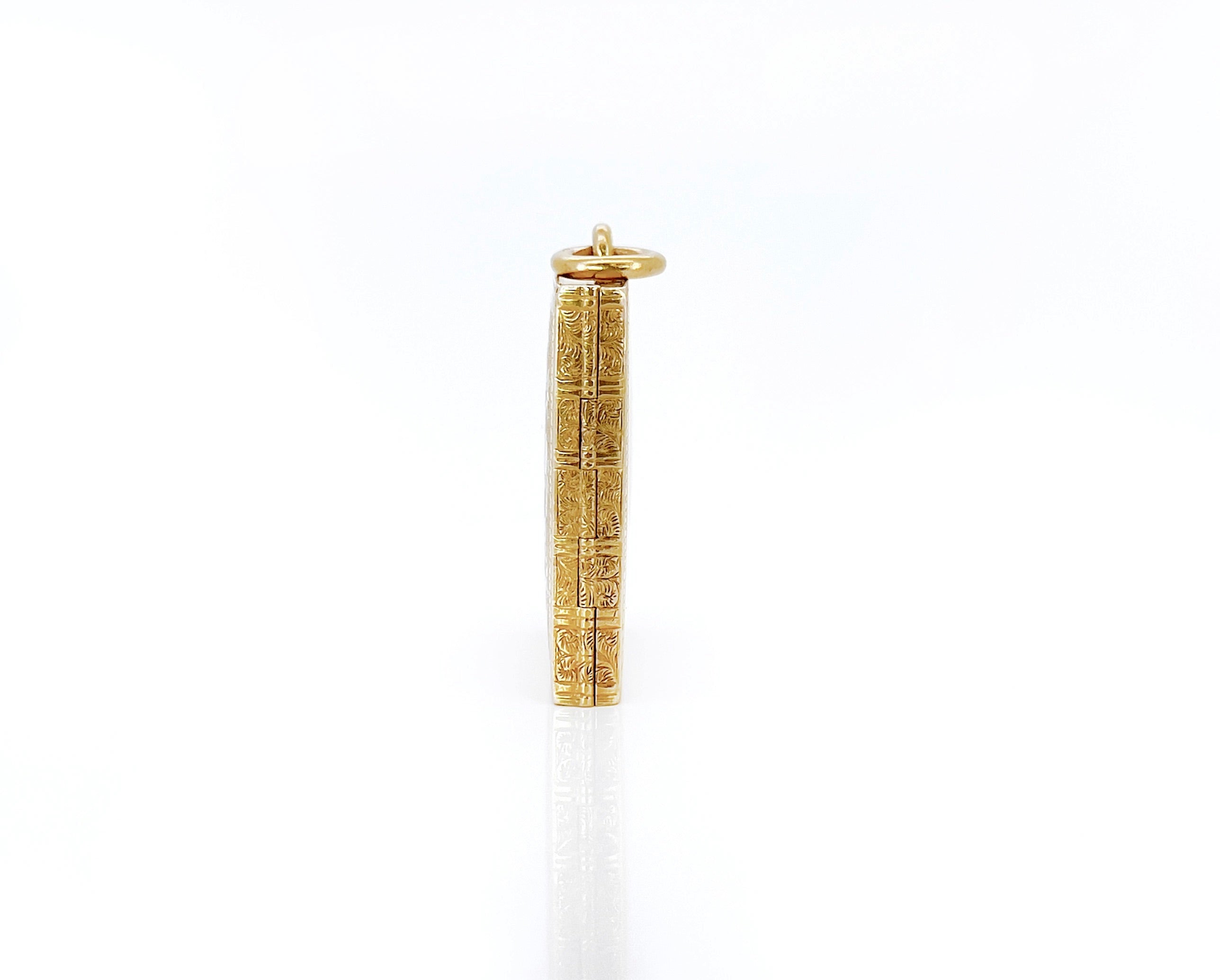 Victorian Book Locket, Antique, 18K