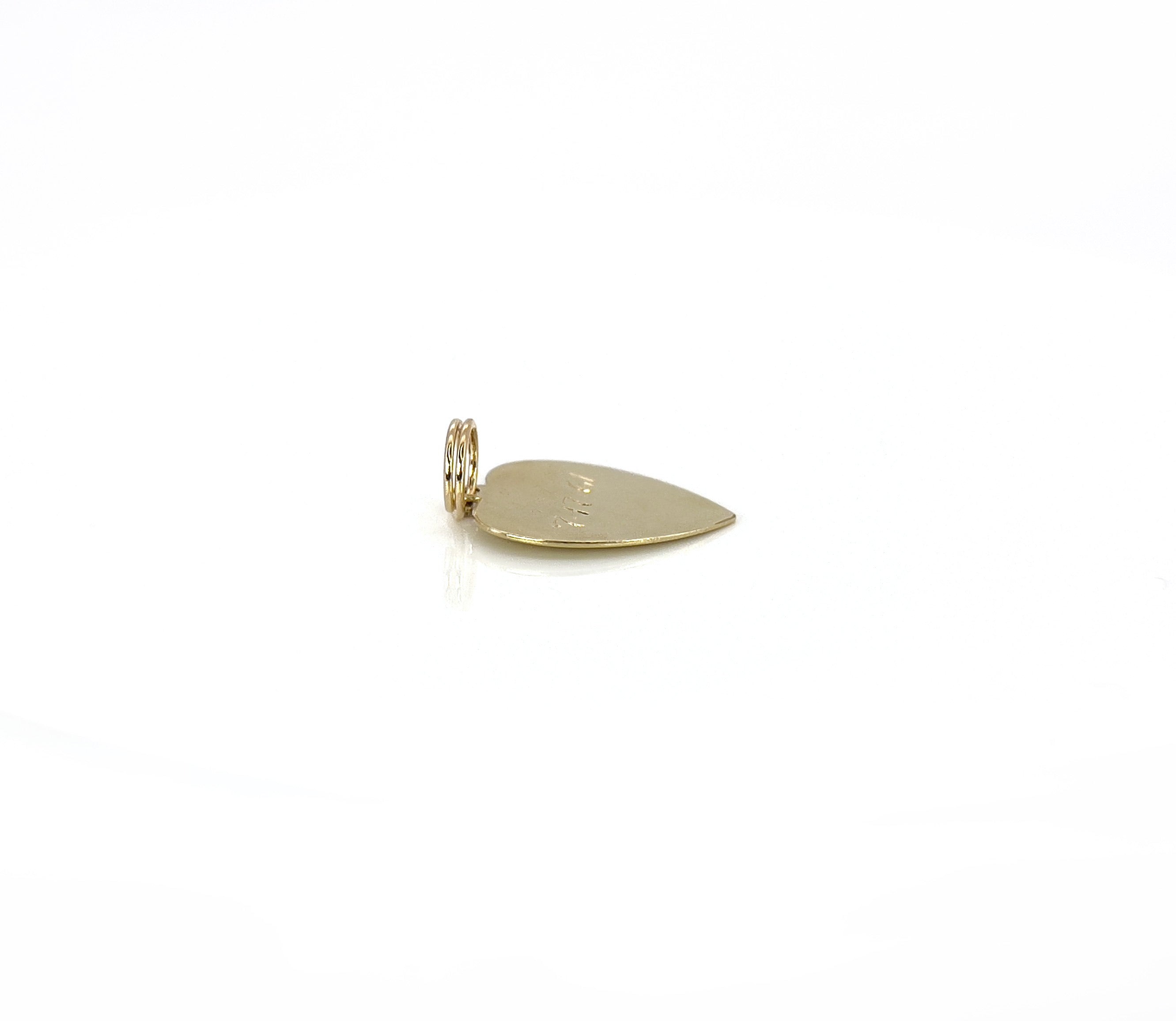 Vintage Heart Charm, Pendant, Susan Marie, 7-17-61, 14K