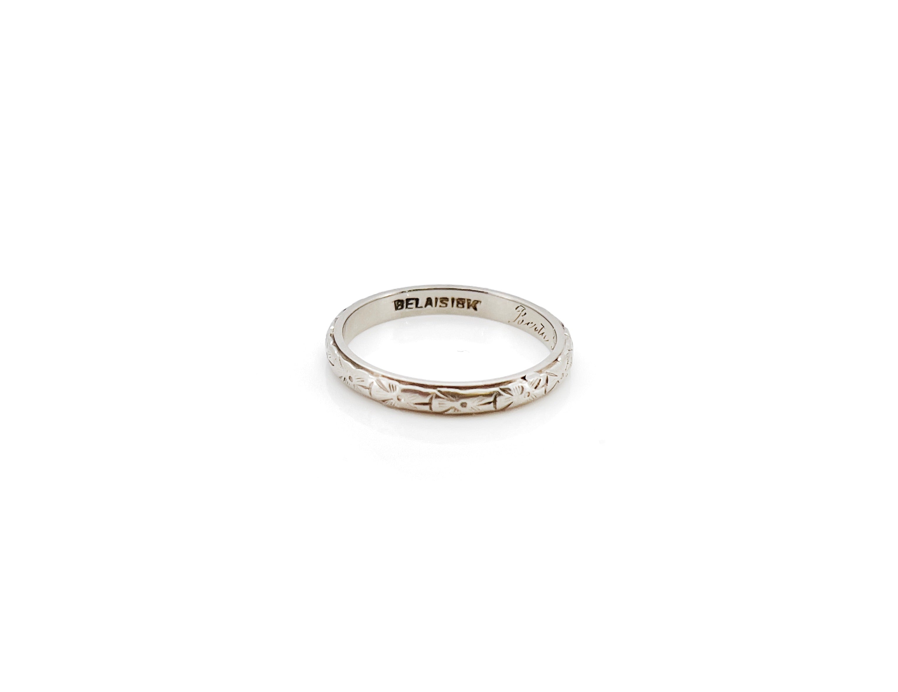 Vintage Belais Wedding Band, Berta, Size 6