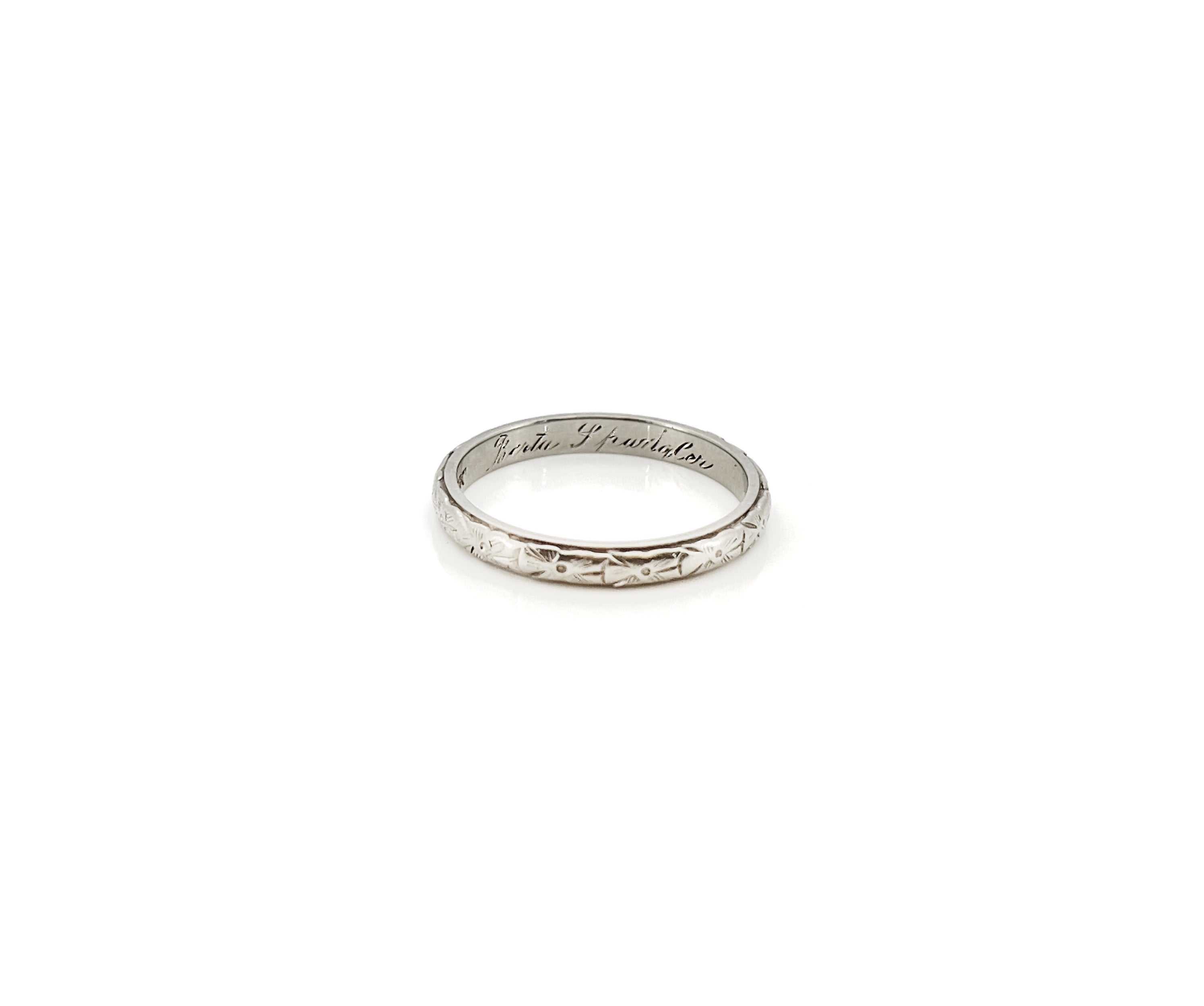 Vintage Belais Wedding Band, Berta, Size 6