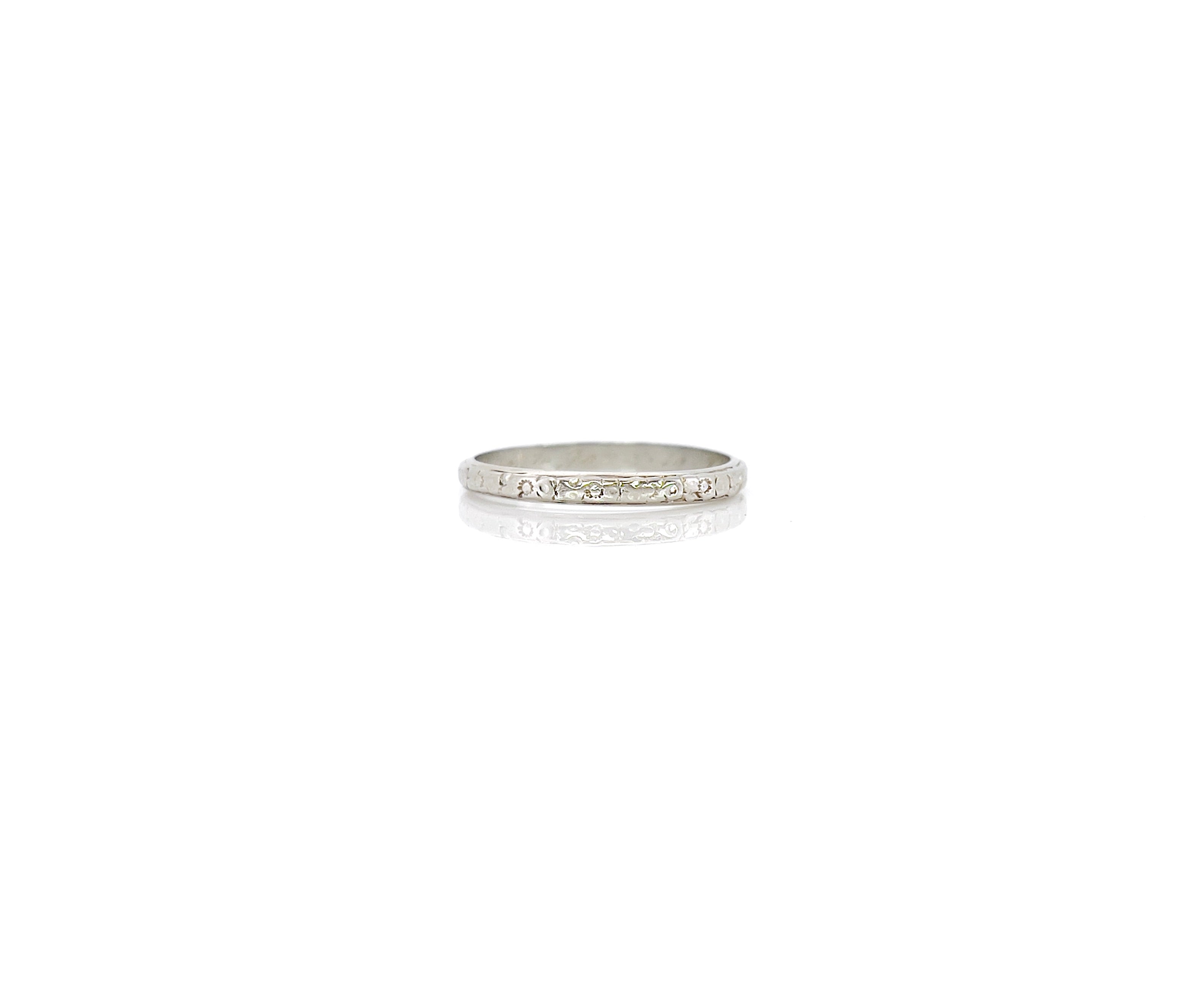 Vintage Belais Wedding Band, Leon to Jane 10-26-35, Size 5.5