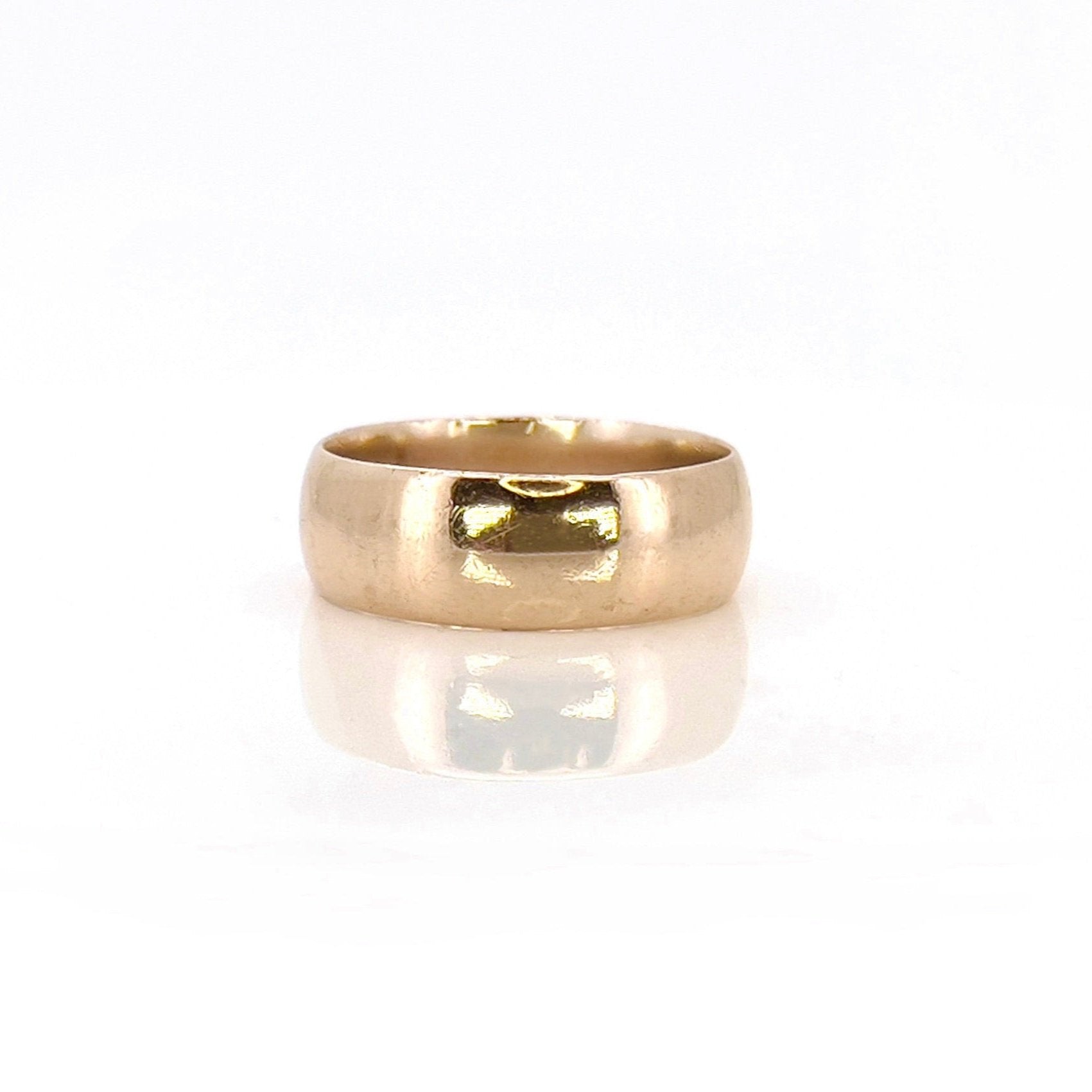 Antique Gold Wedding Band, KF 7-21-1913, Size 9.5