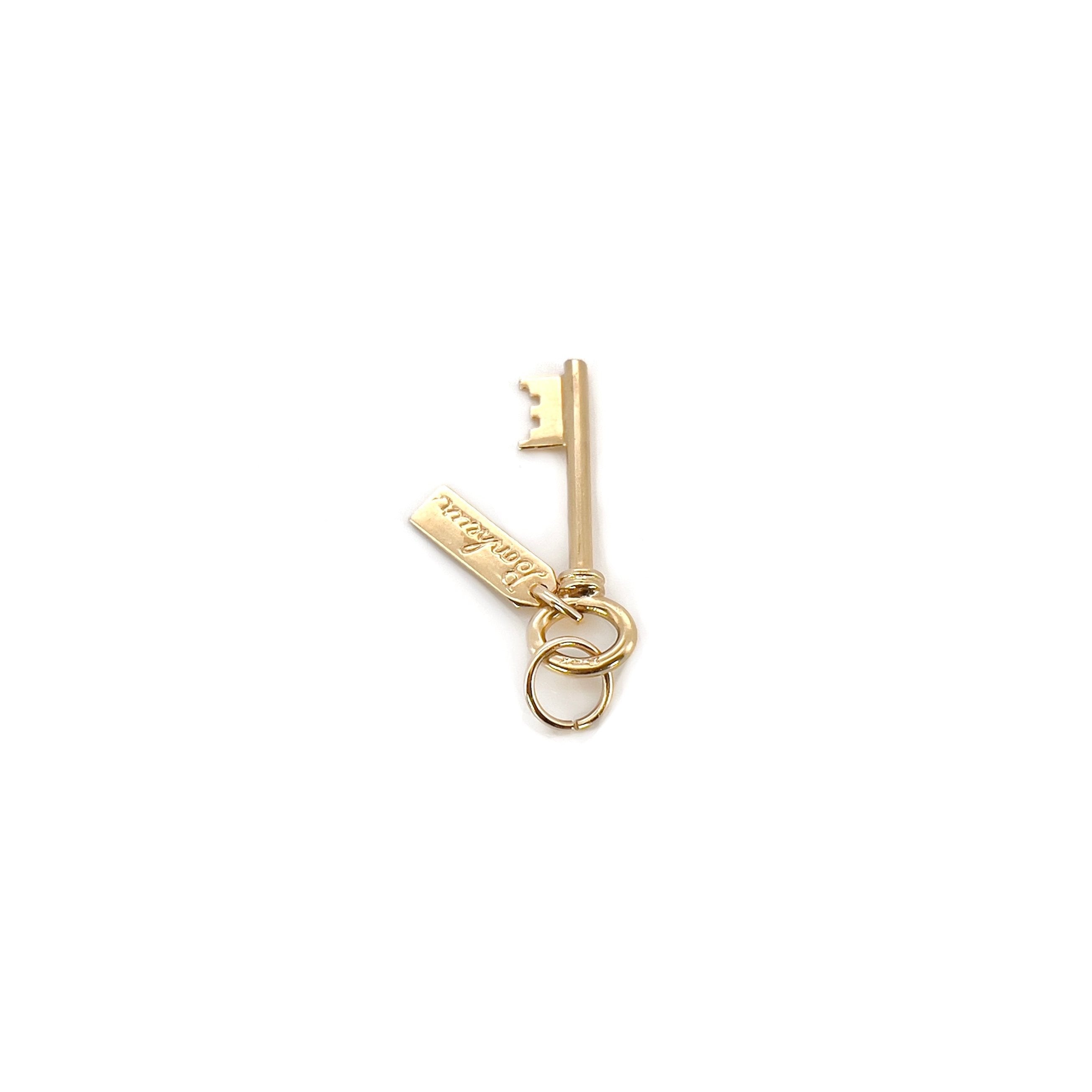 Bonheur Key Charm, 14K