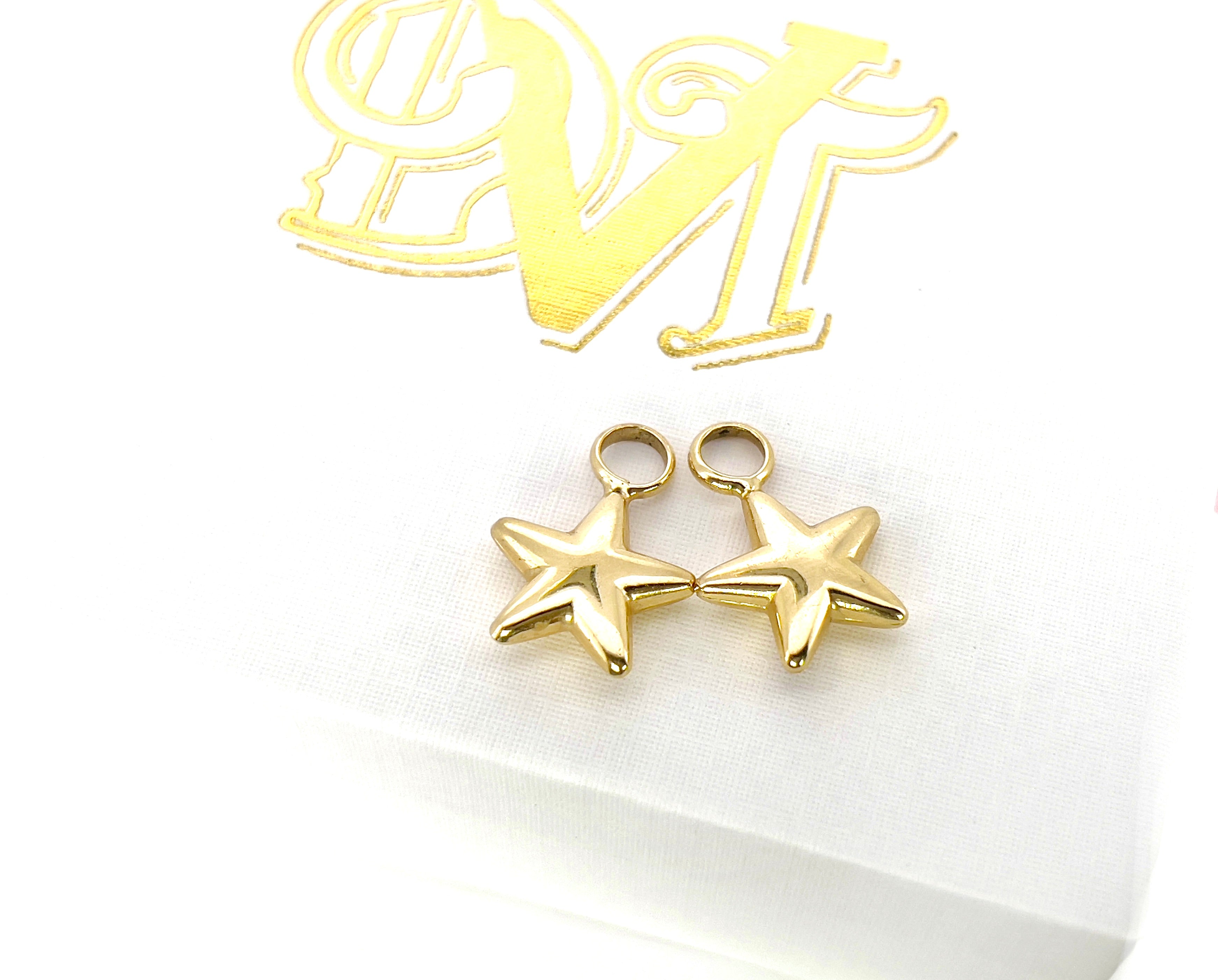Vintage Star Charms, 9K