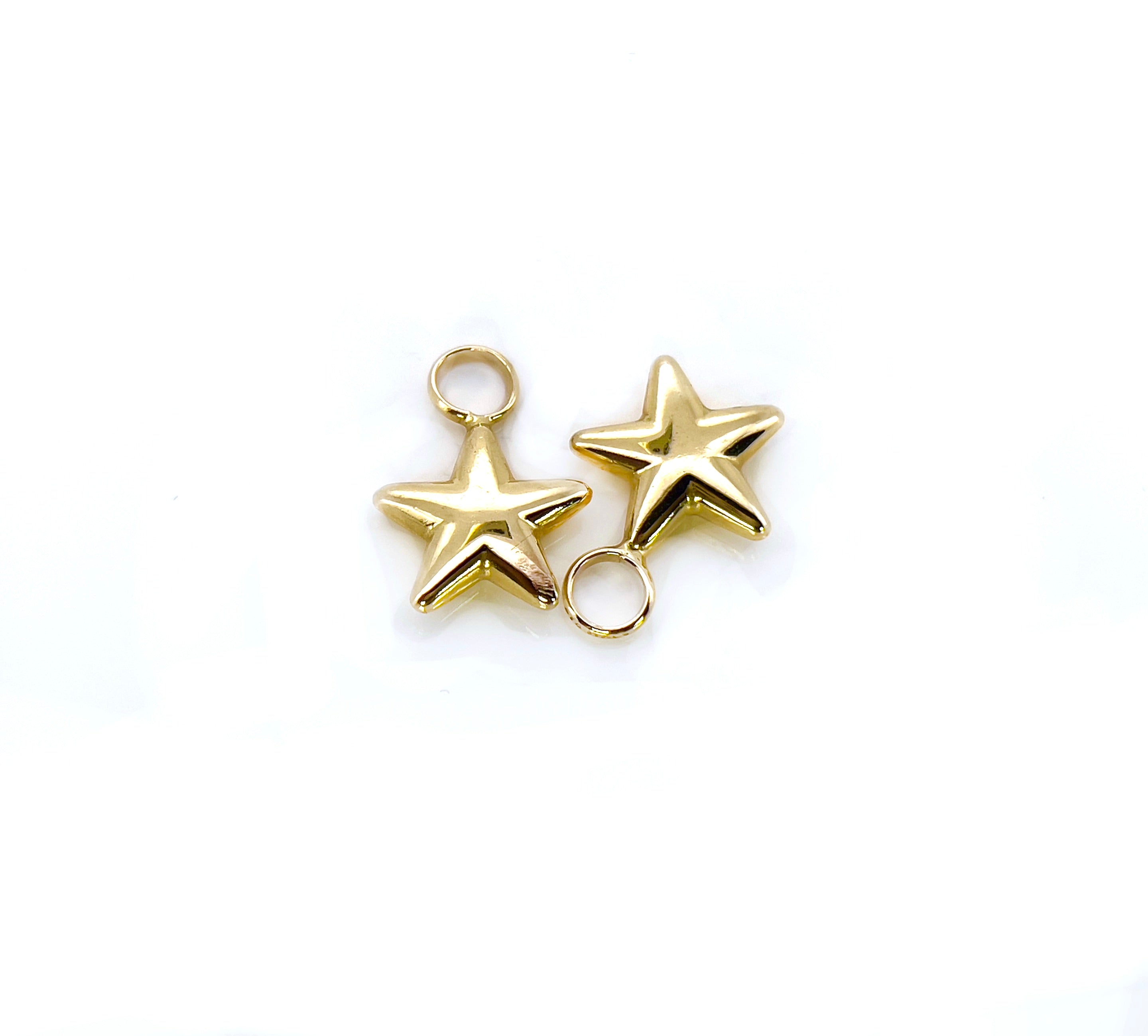 Vintage Gold Star Charms, 9K