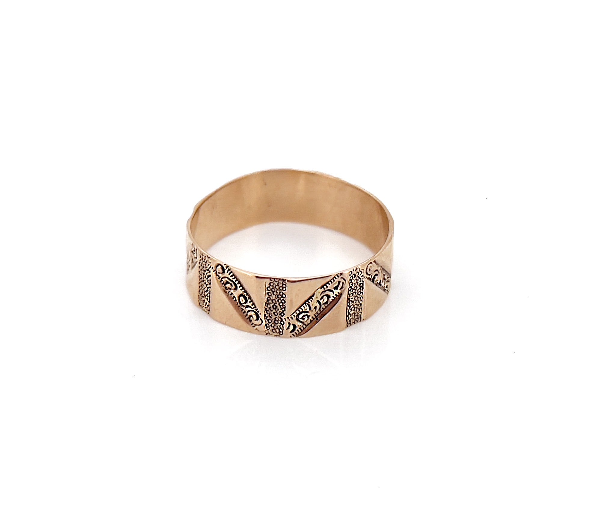 Antique Victorian Wedding Band, Size 8.5