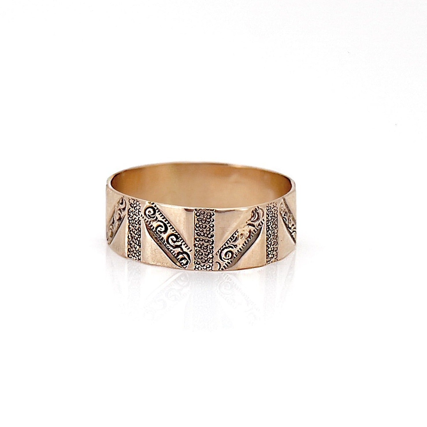 Antique Victorian Wedding Band, Size 8.5