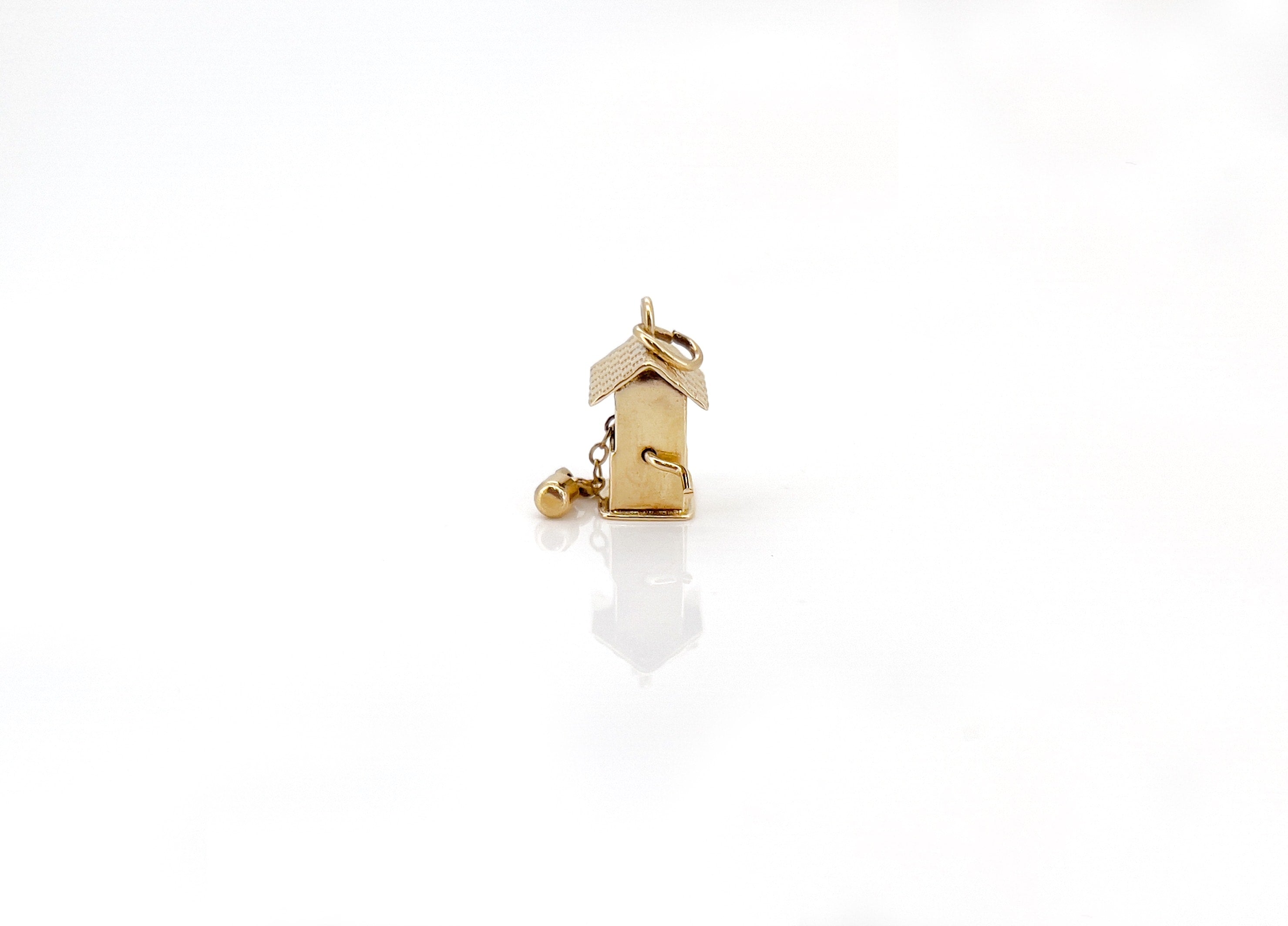 Vintage Gold Wishing Well Charm, 14KT