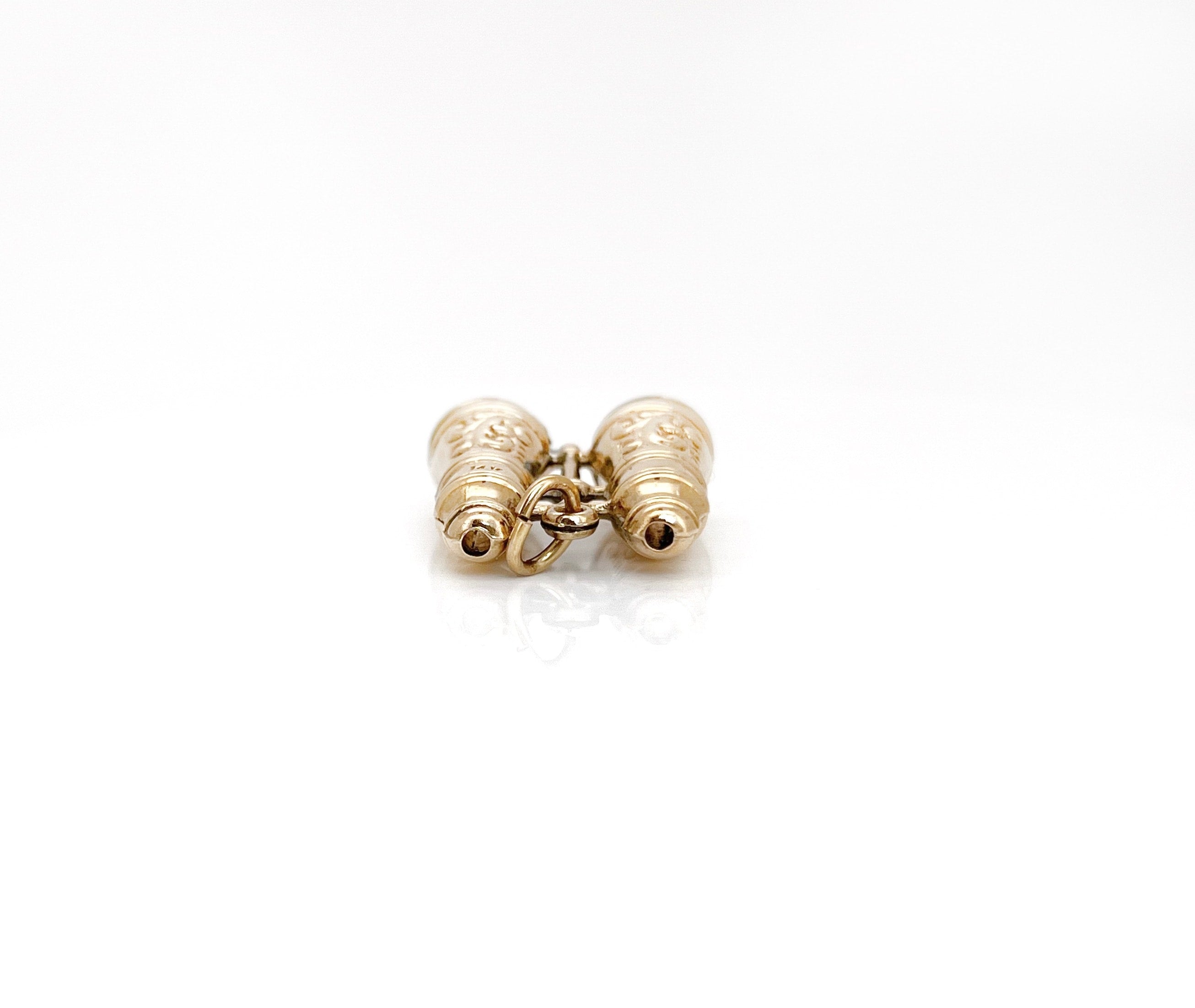 Vintage Gold Binoculars Charm, 14K