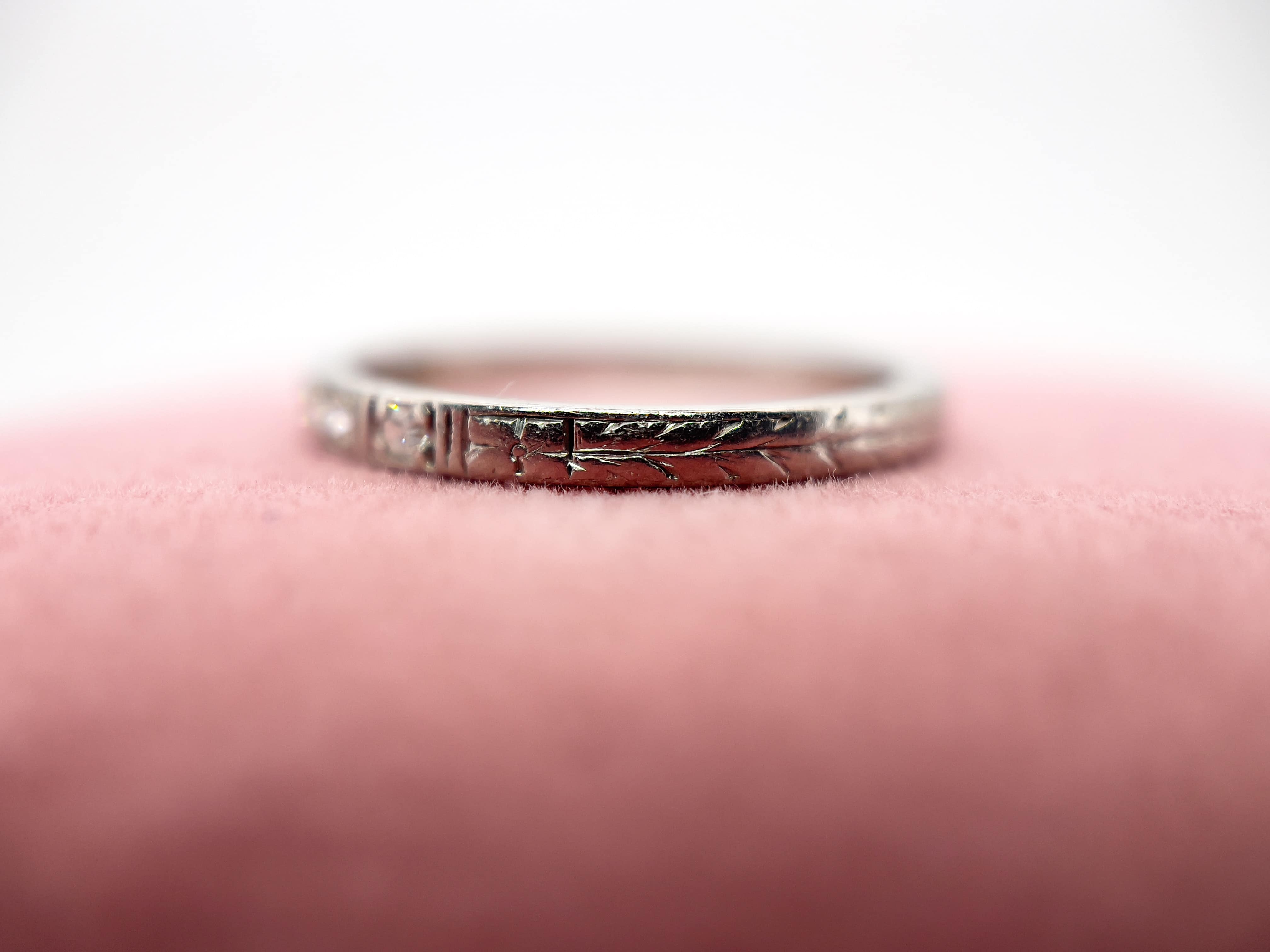 Art Deco Single Cut Diamond Ring, G.W.T. to G.A.T. Aug. 3, 1927, Platinum