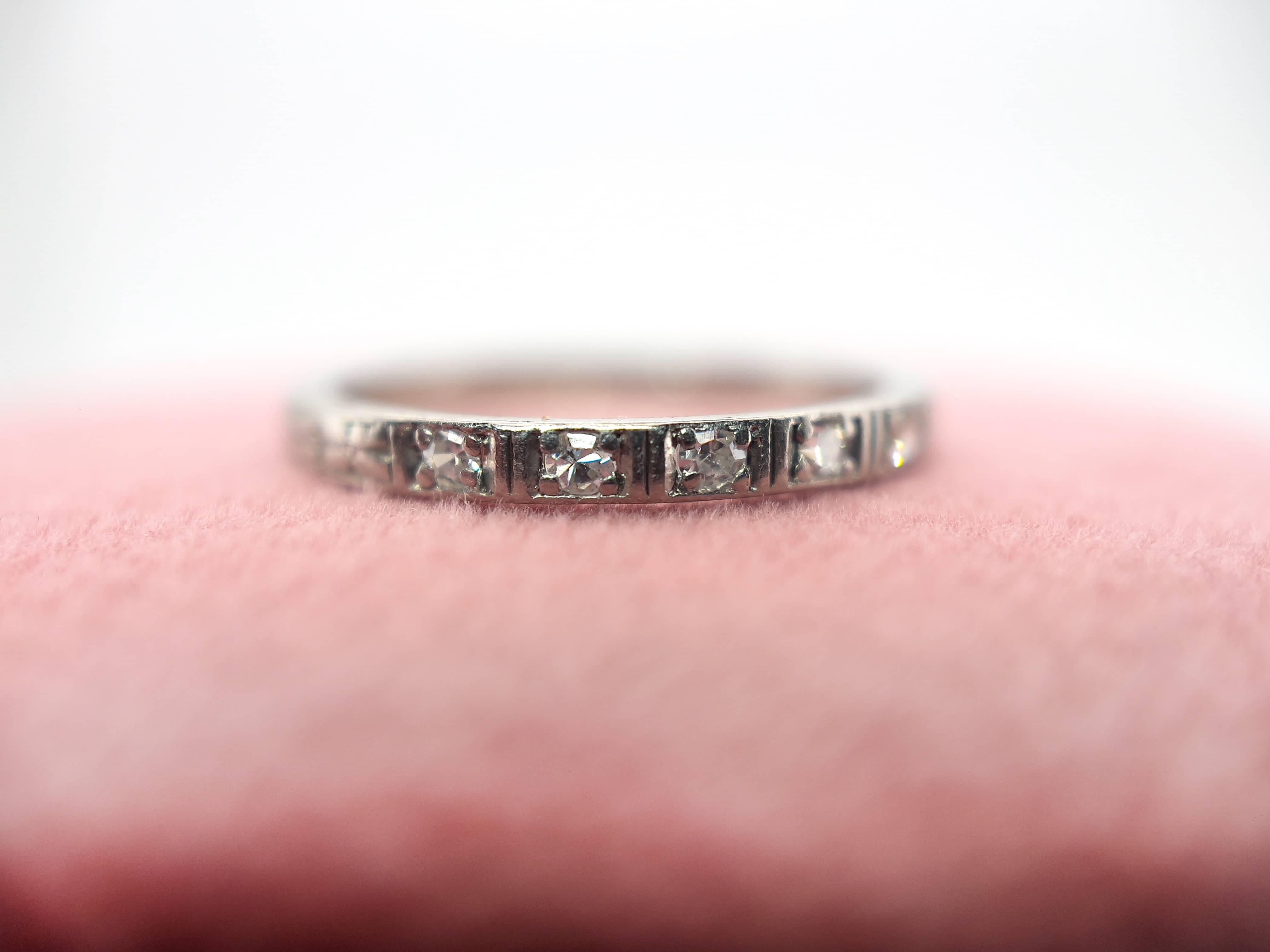 Art Deco Single Cut Diamond Ring, G.W.T. to G.A.T. Aug. 3, 1927, Platinum
