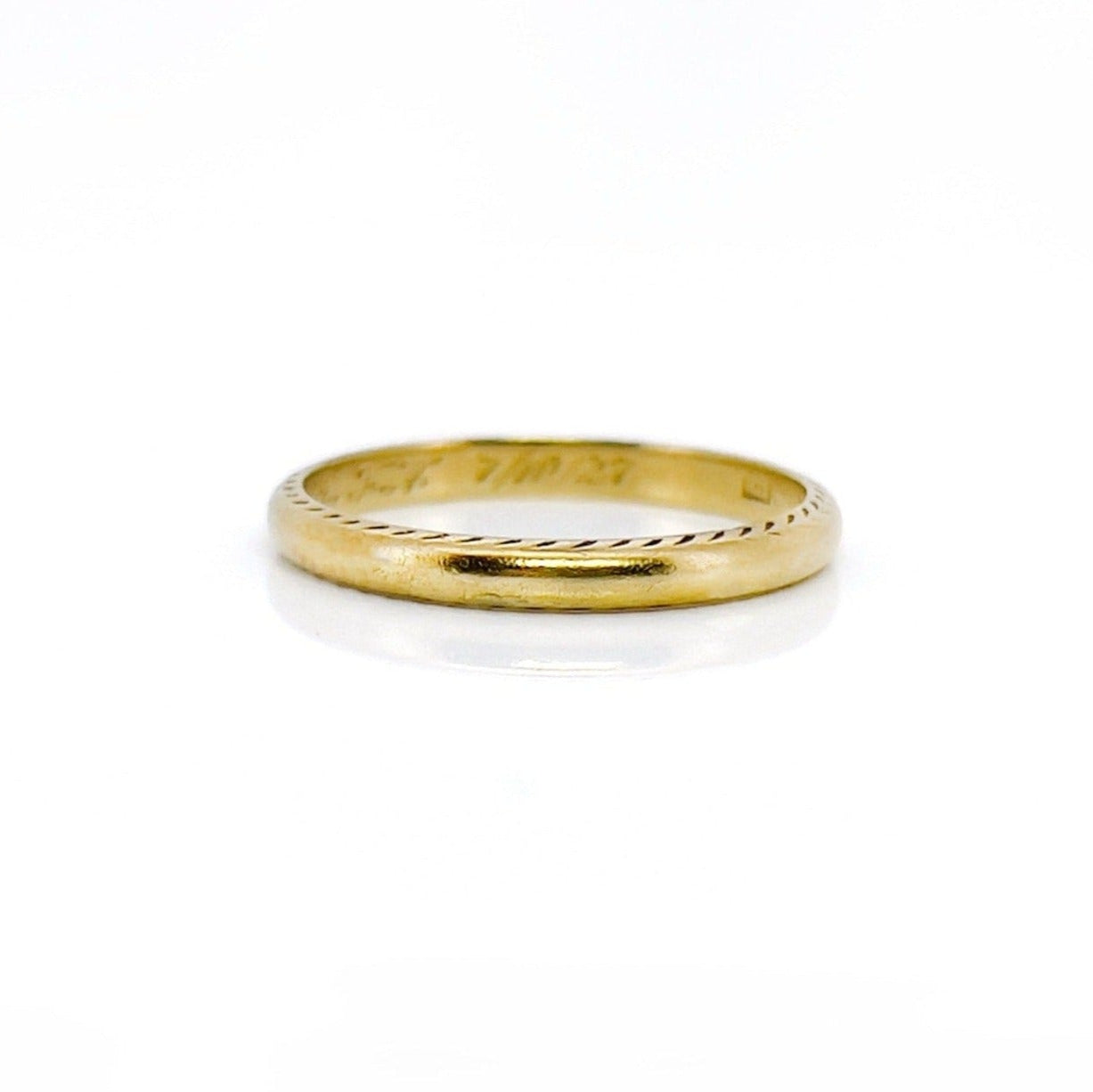Art Deco Wedding Ring, 7/10/27, 18K