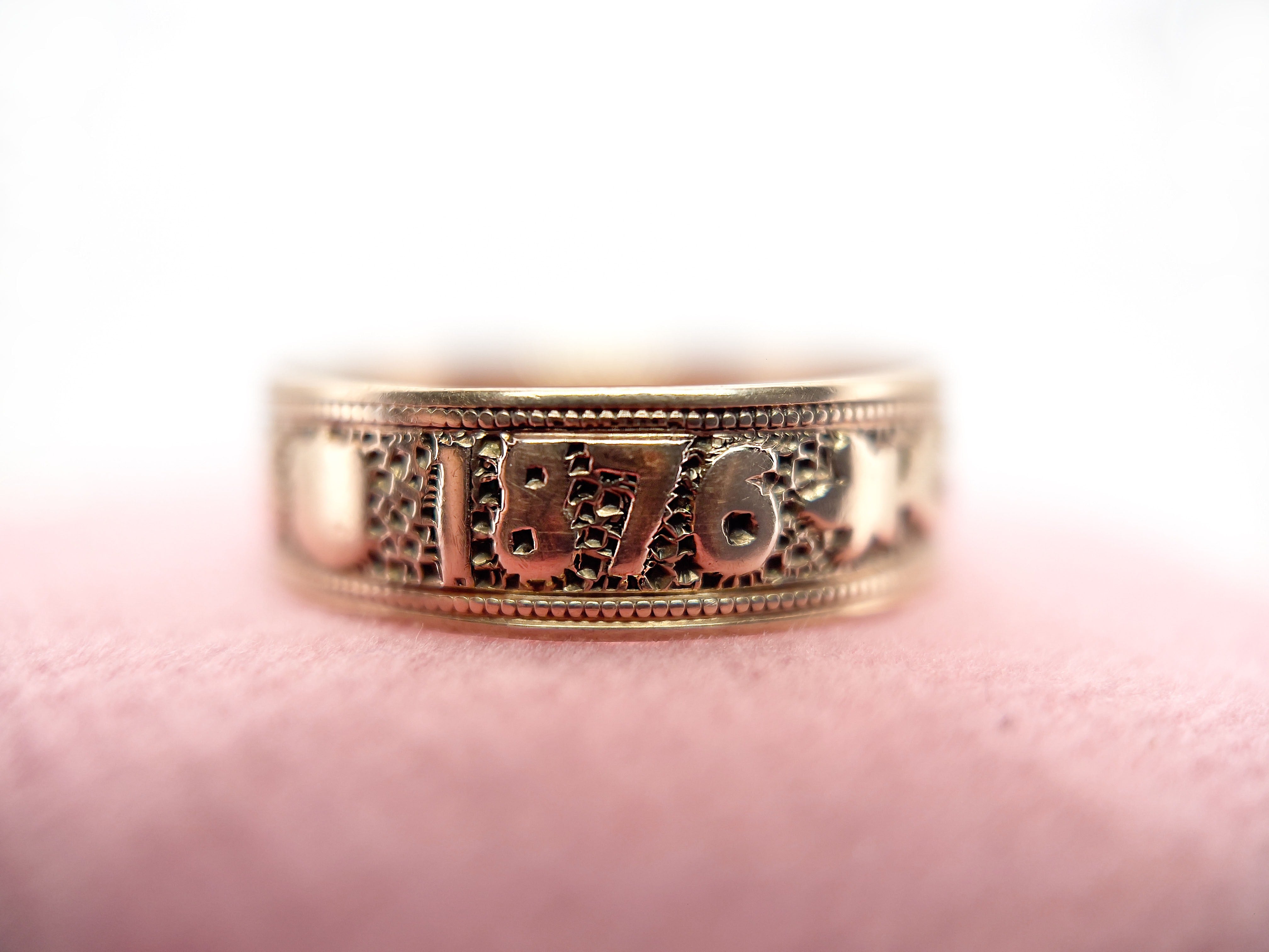 Antique Centennial Ring, 1776 & 1876, 10K, Size 9.5