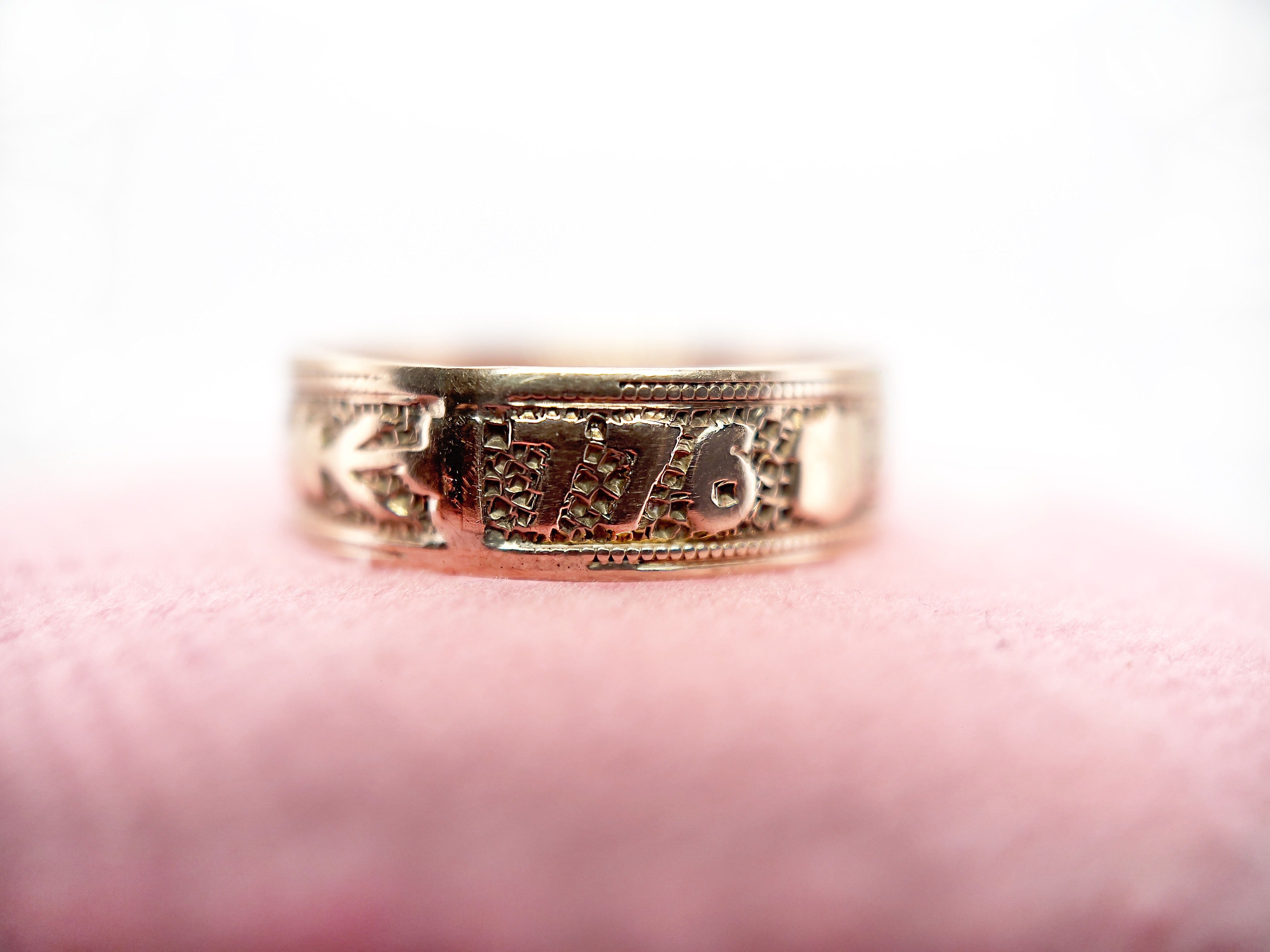 Antique Centennial Ring, 1776 & 1876, 10K, Size 9.5