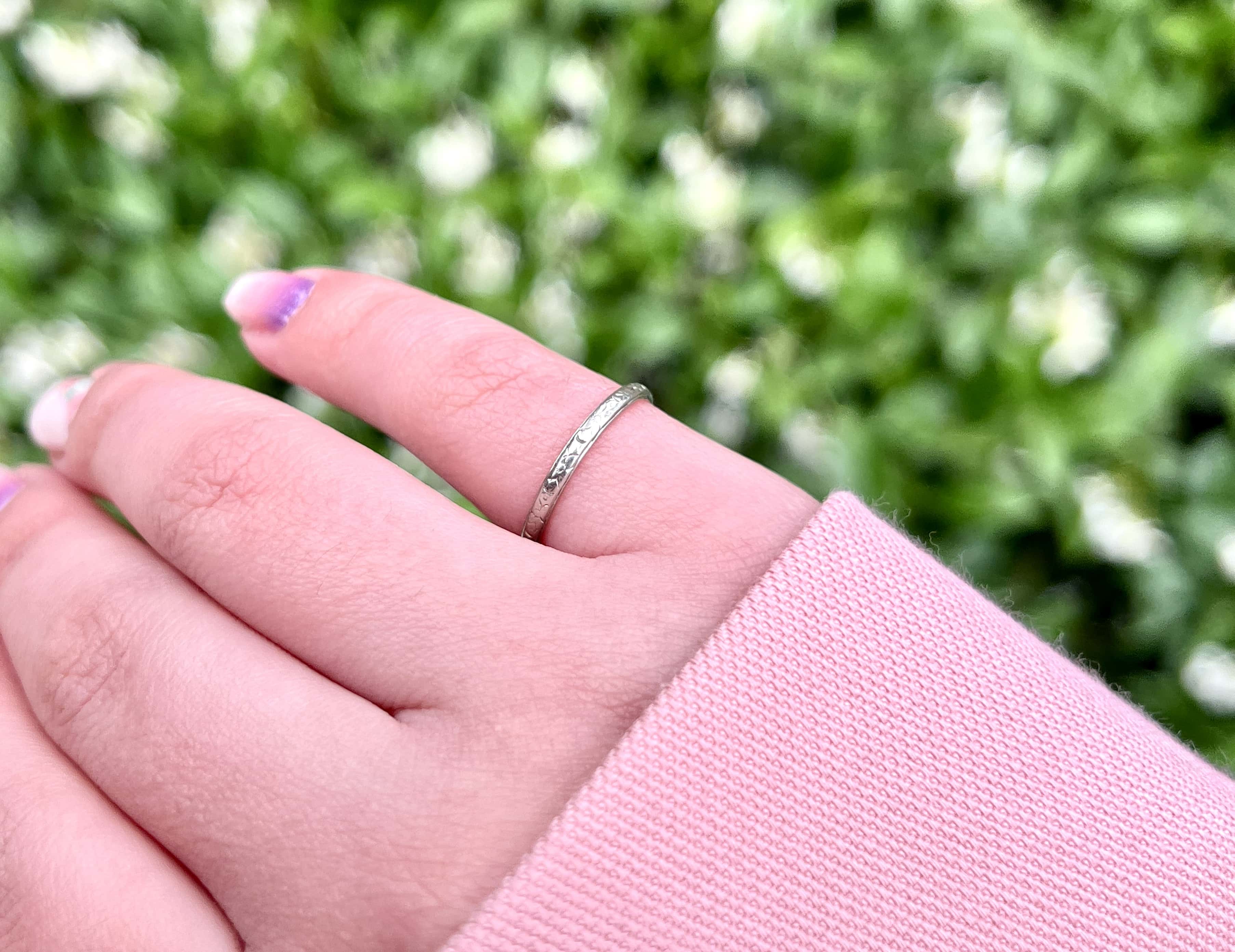 Vintage Belais Orange Blossom Ring, White Gold, Size 5.5