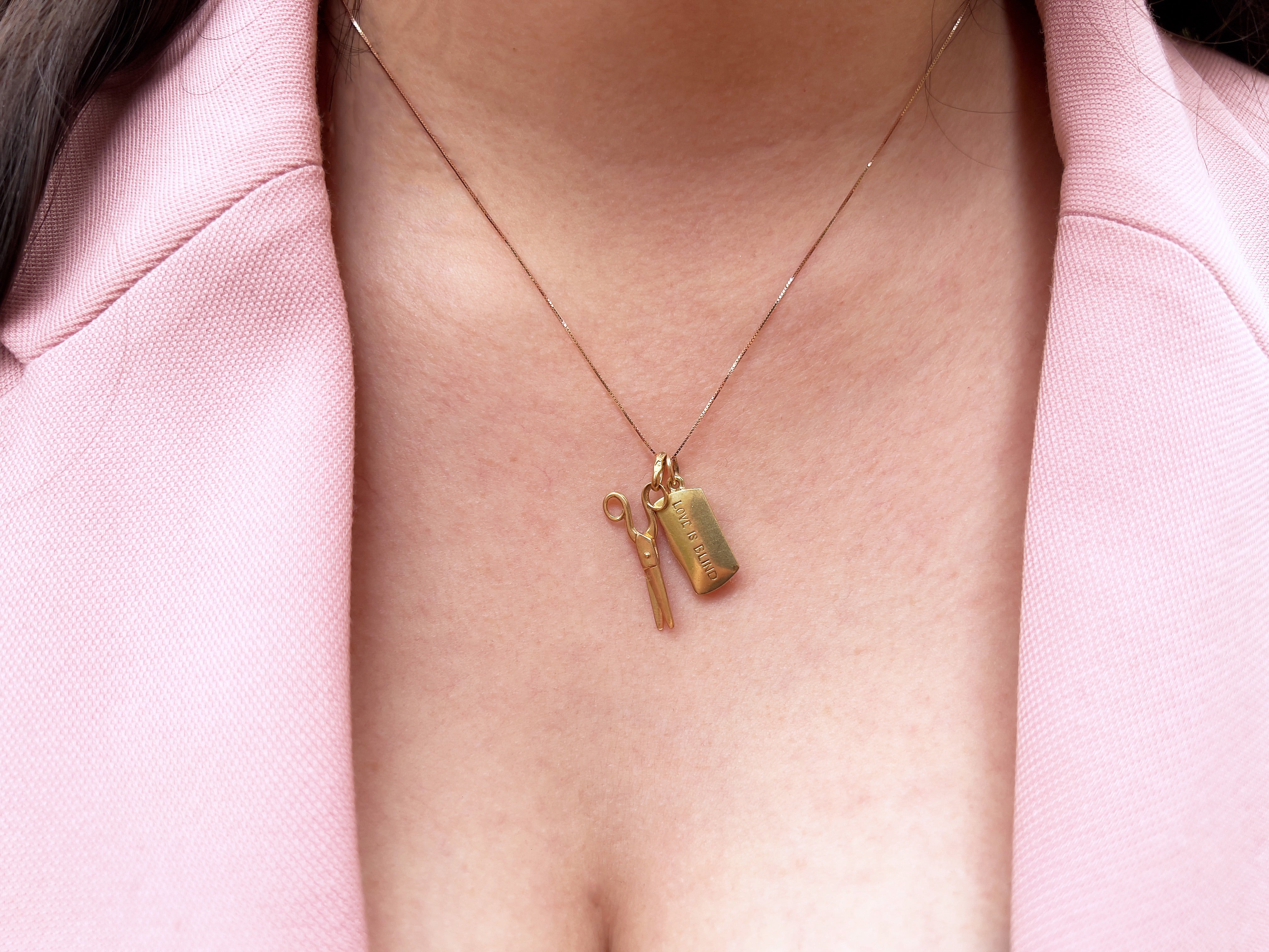 Vintage Scissors Charm, 18K