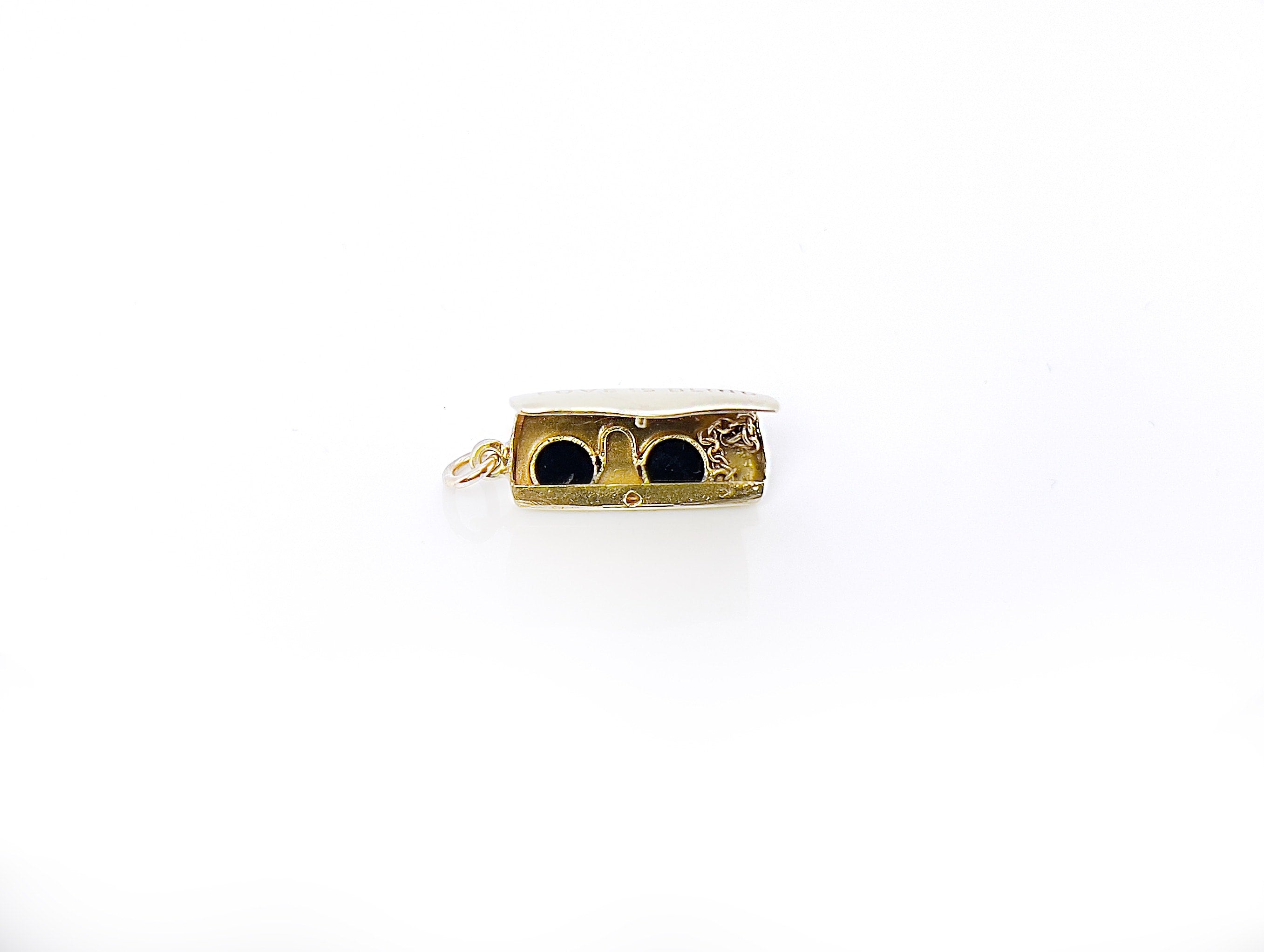 Vintage Eyeglass Case Charm, “J.L.K. 9-25-48,” Love is Blind, 14K