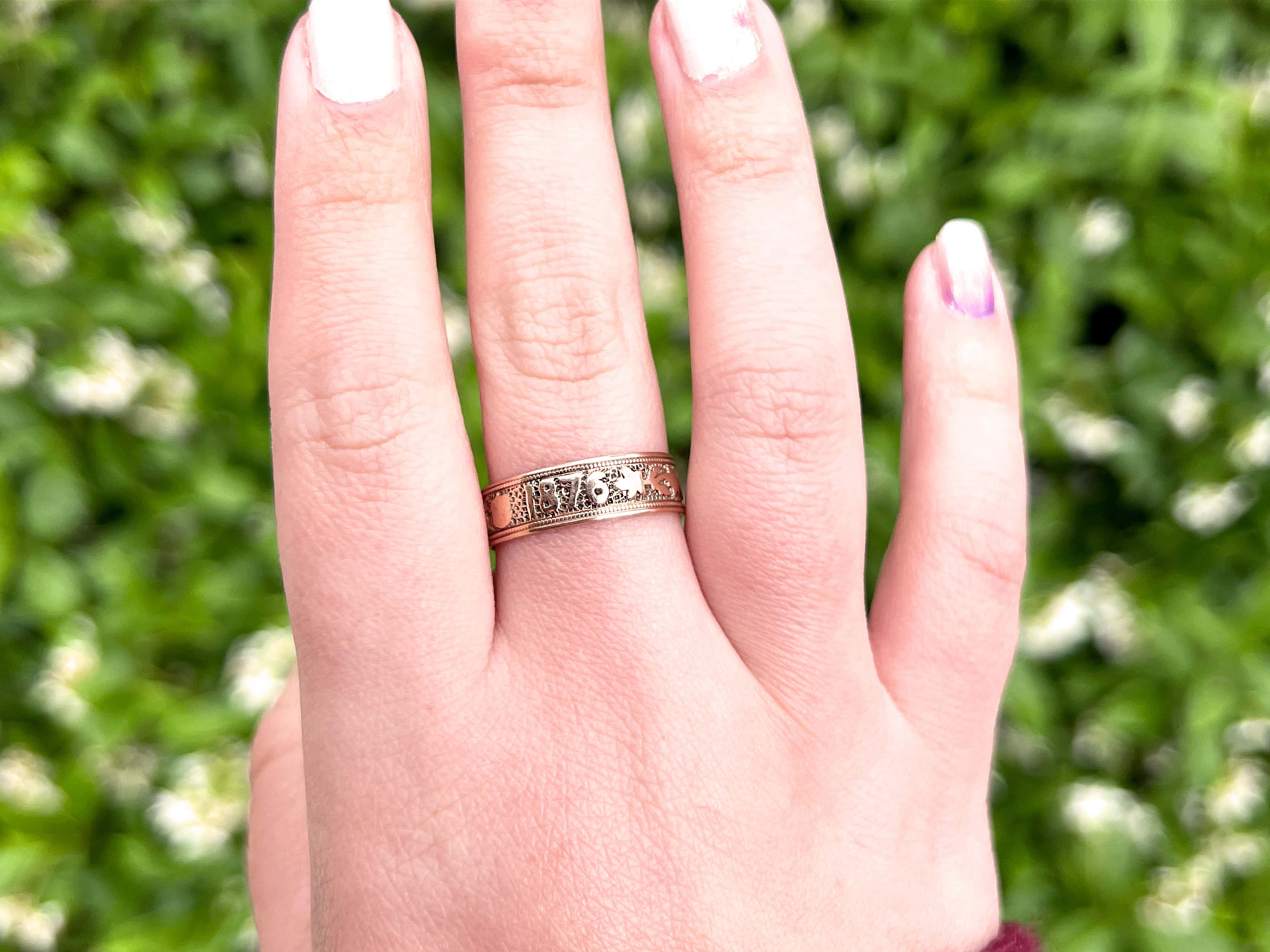 Antique Centennial Ring, 1776 & 1876, 10K, Size 9.5