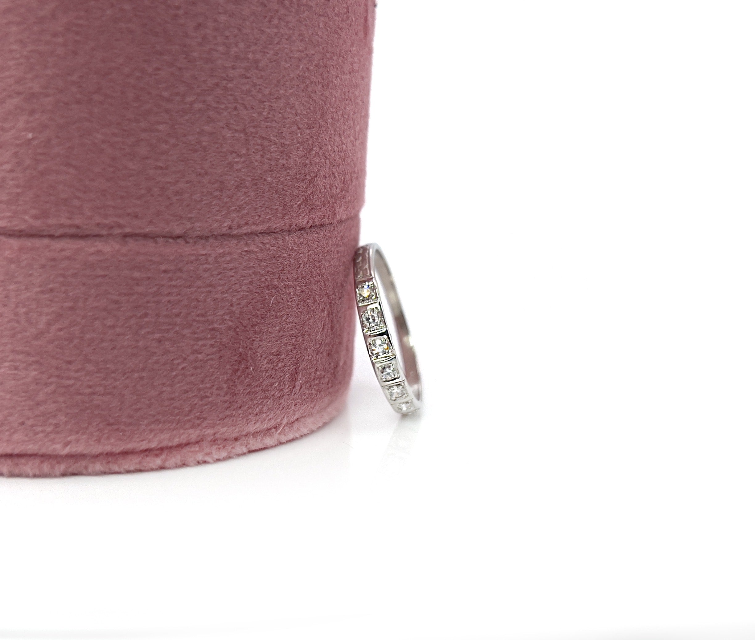 Art Deco Platinum Single Cut Diamond Ring, Size 6