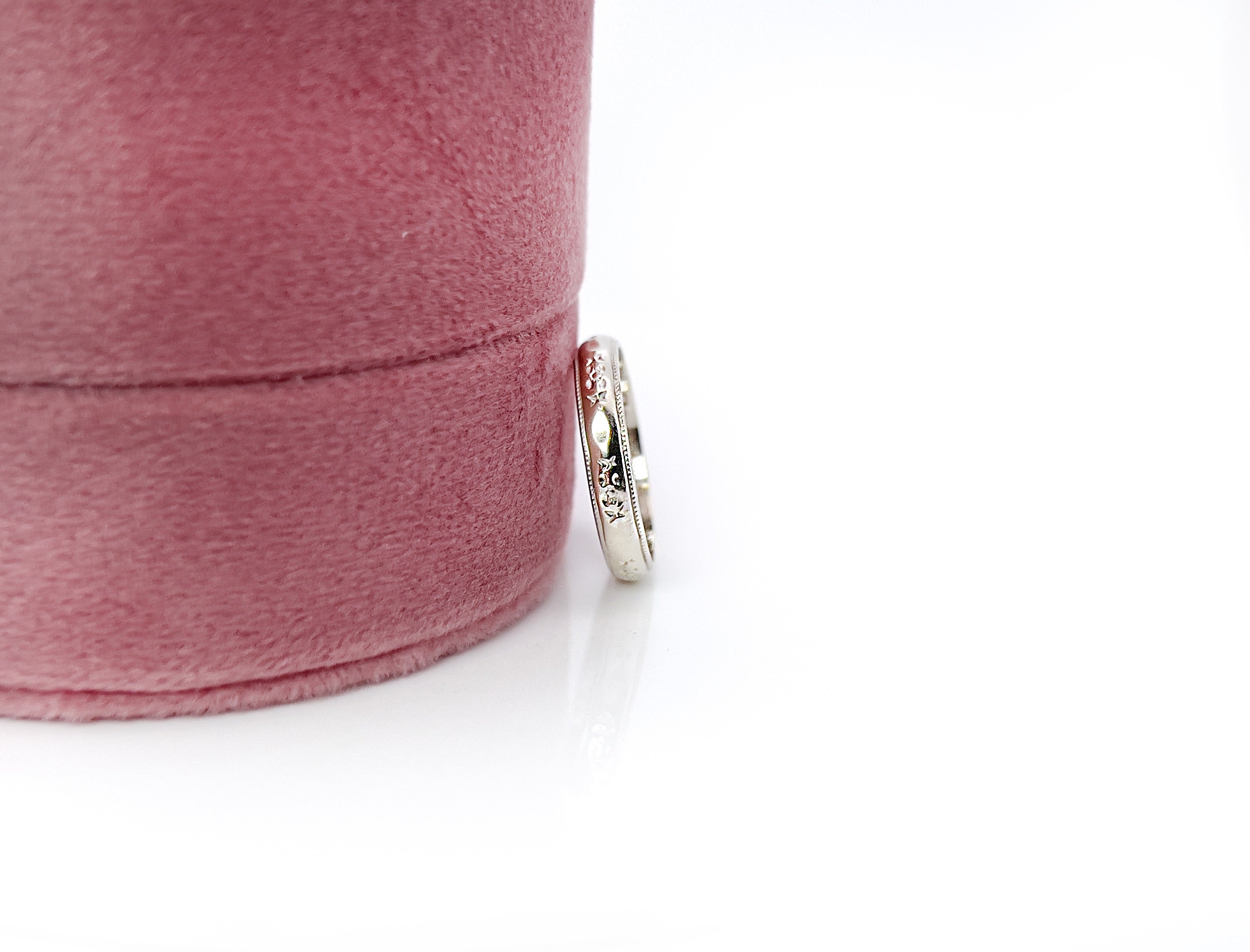 Vintage White Gold Ring, E.R.G. to R.A. 7-21-36, 14K, Size 5.25