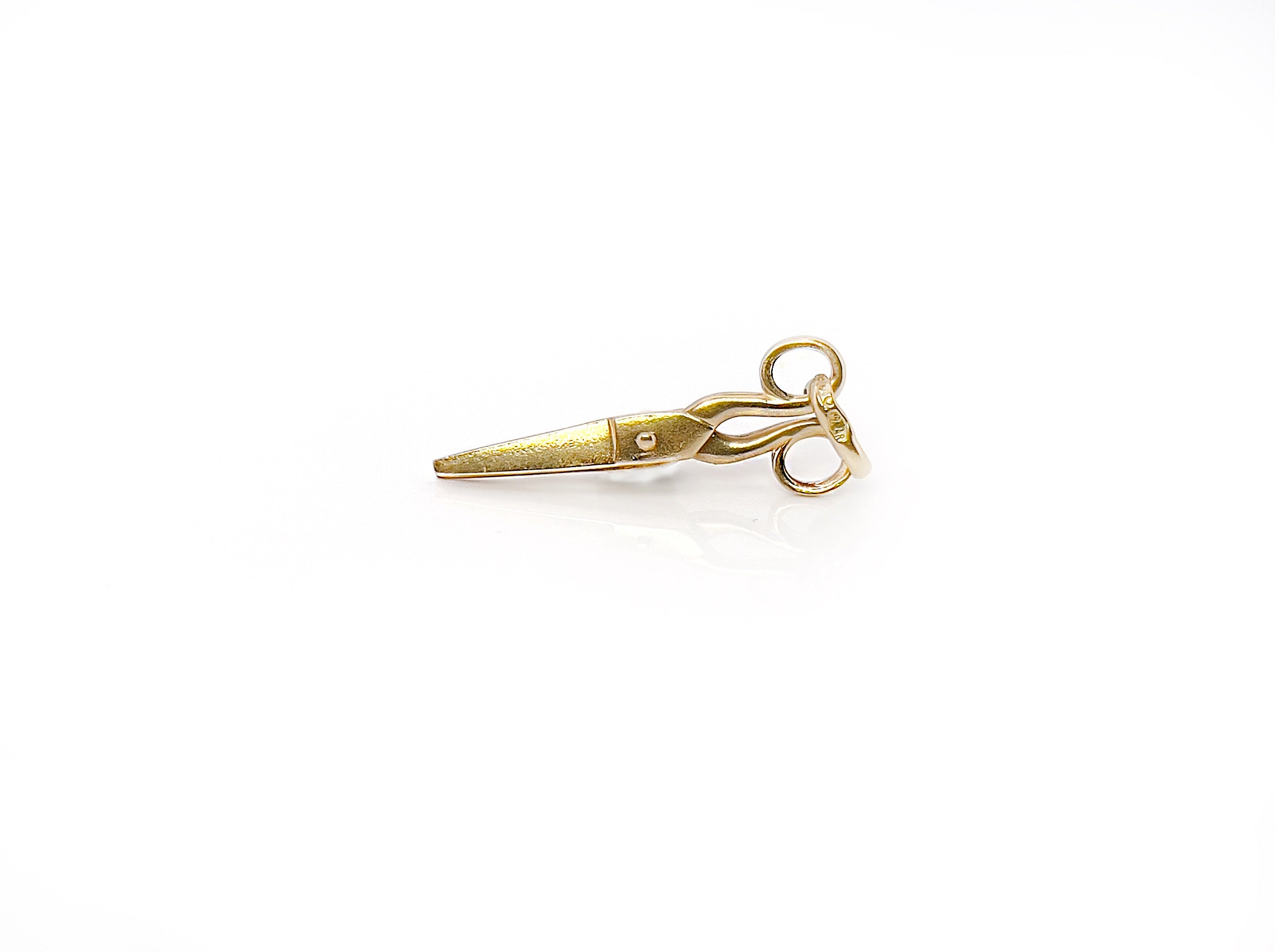Vintage Gold Scissors Charm, 18KT