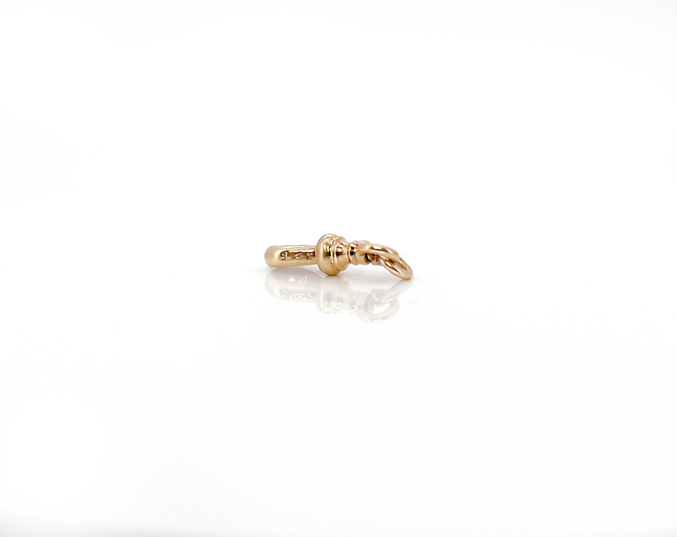 Antique Swivel Dog Clip, 14K