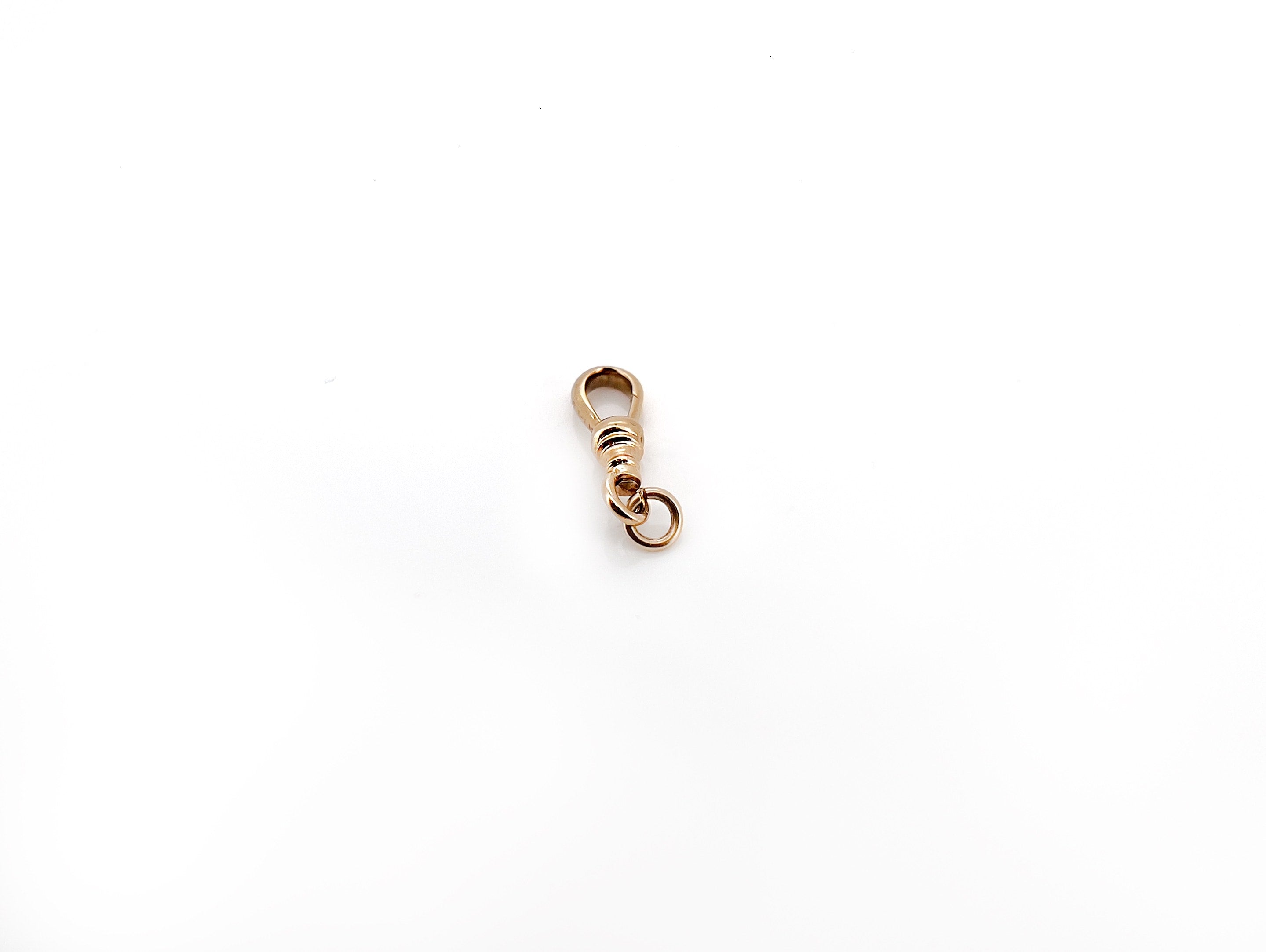 Antique Swivel Dog Clip, 14K