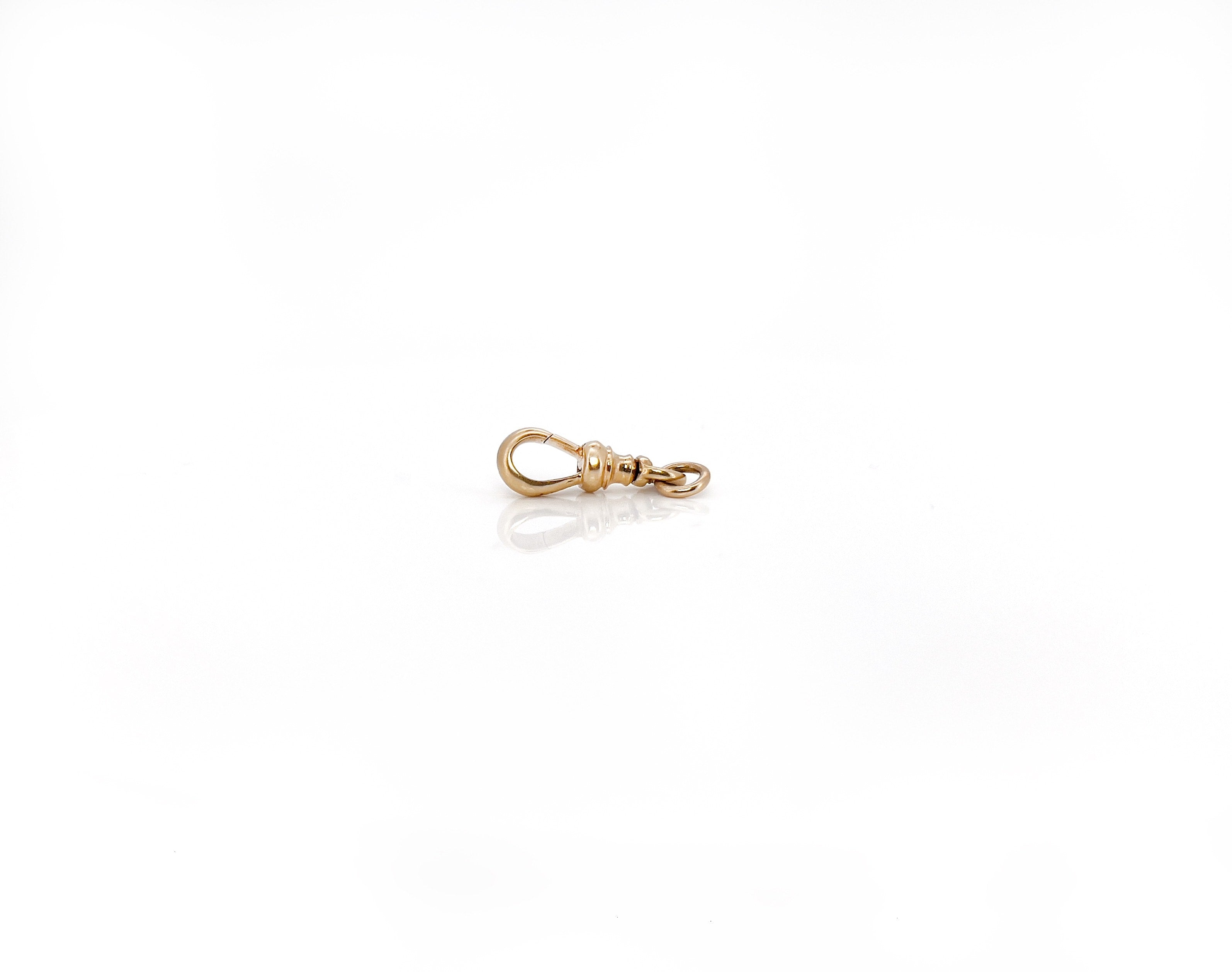Antique Swivel Dog Clip, 14K