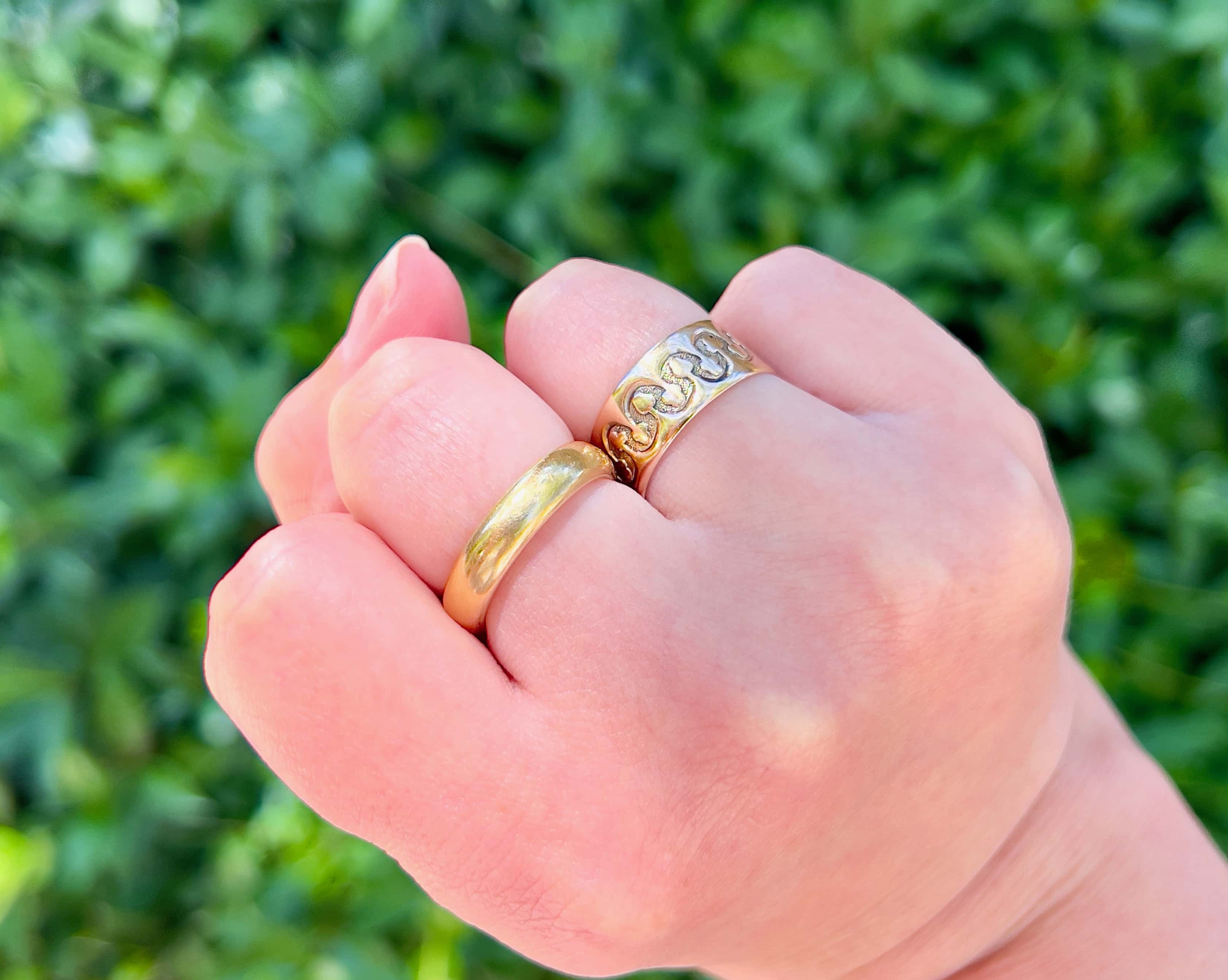 Victorian Wedding Ring, Amelia L. Bean, Size 7.5