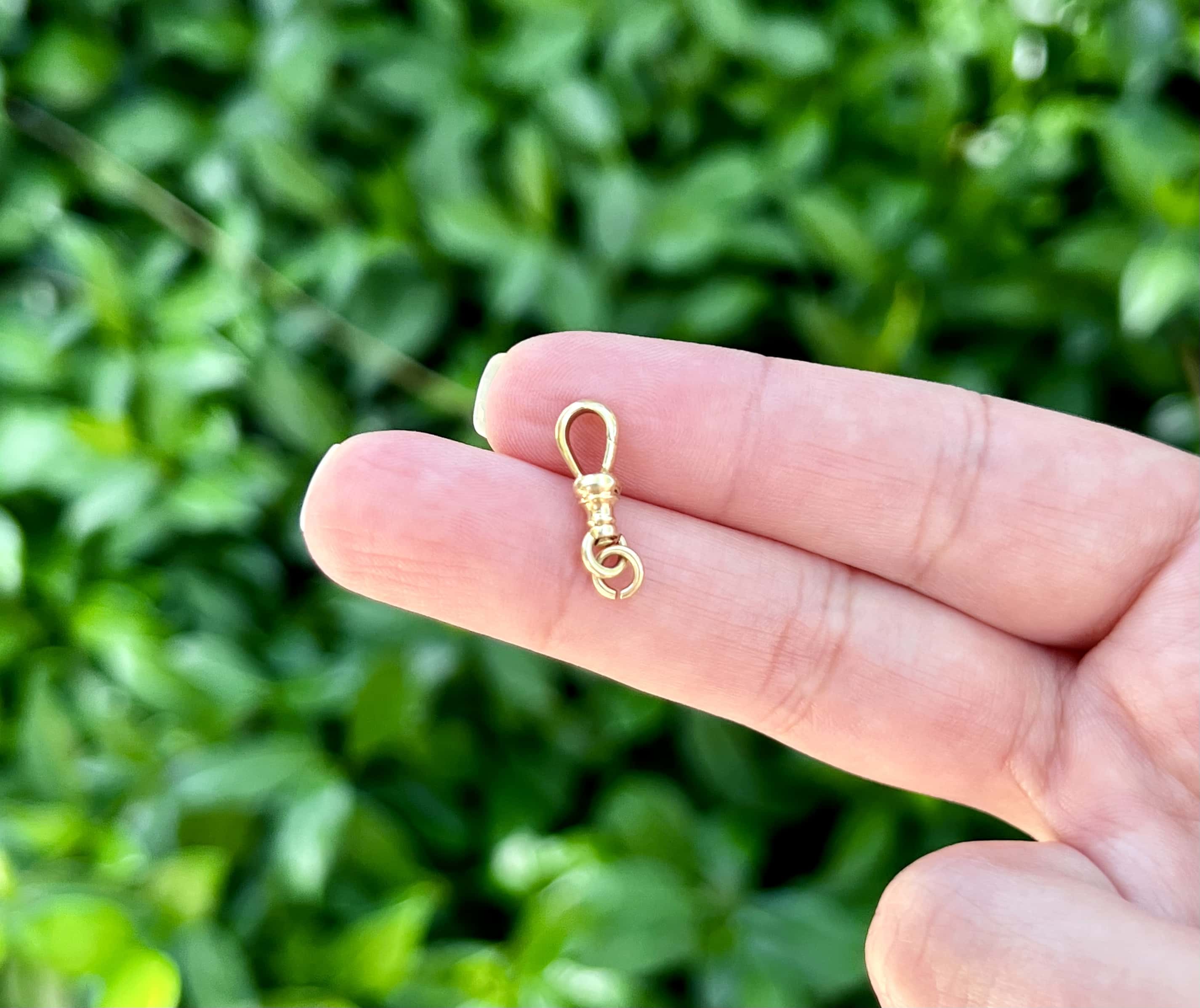 Antique Swivel Dog Clip, 14K