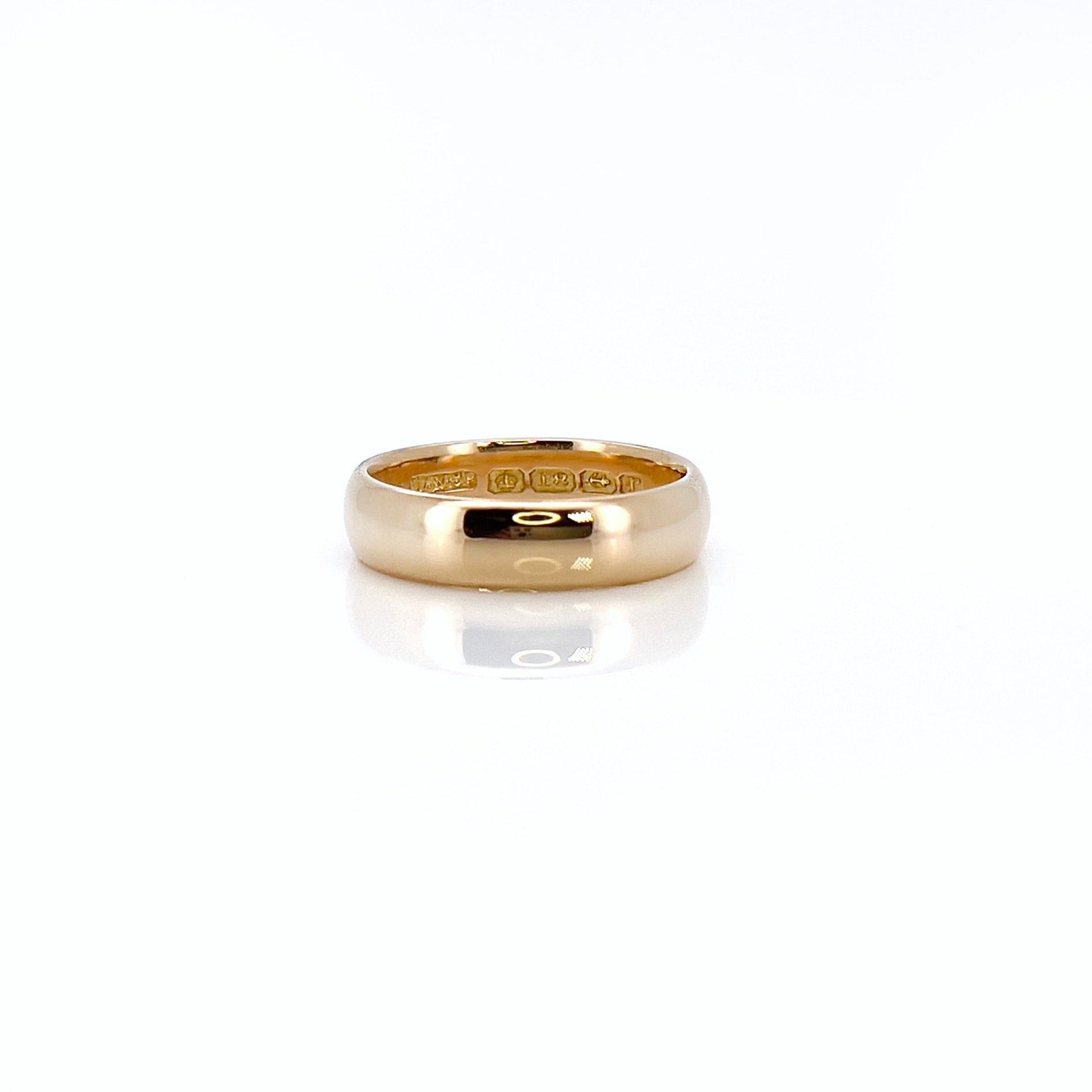 Antique Wedding Ring, Birmingham 1916, 18K, Size 9