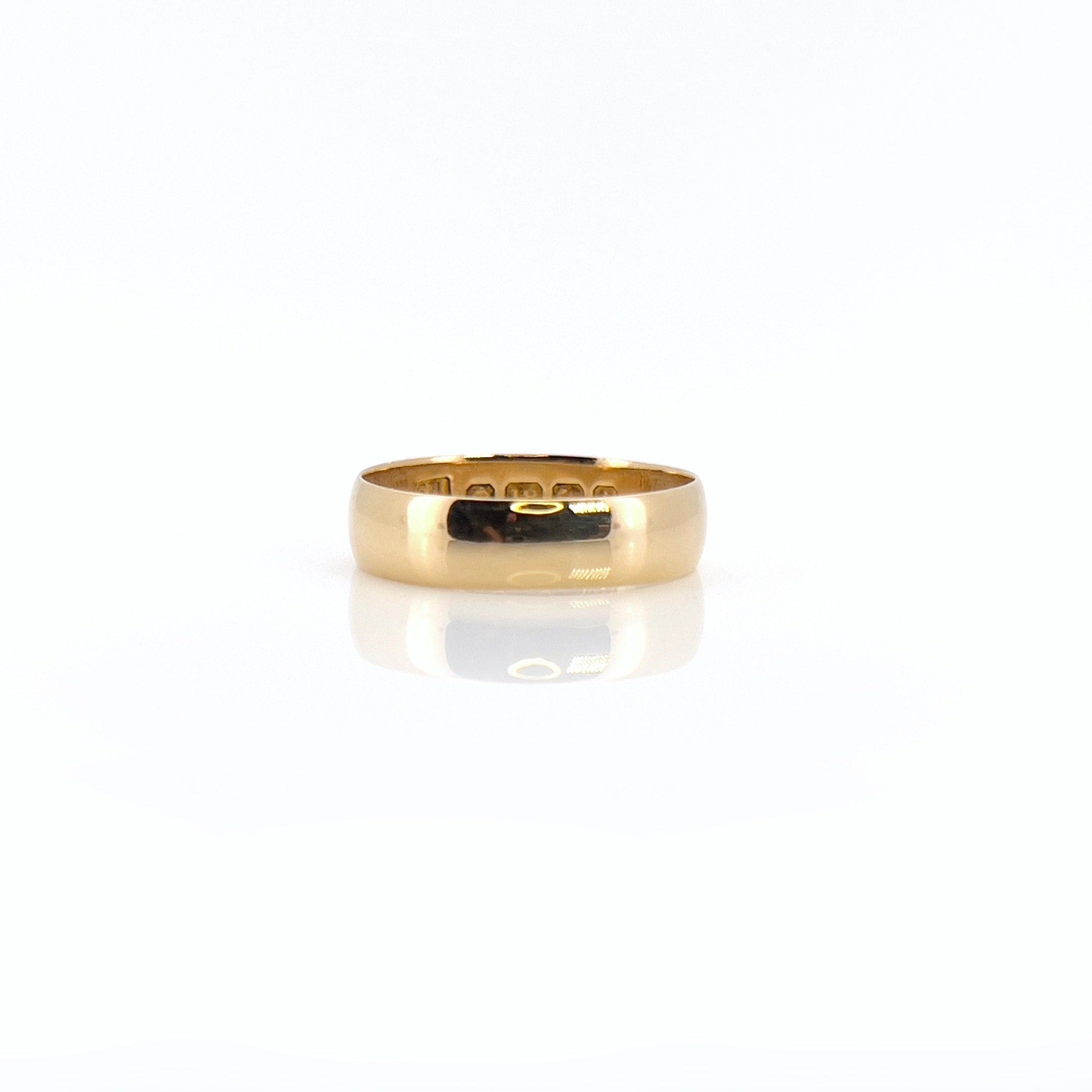 Antique 18KT Wedding Ring, Birmingham 1908, Size 6.75