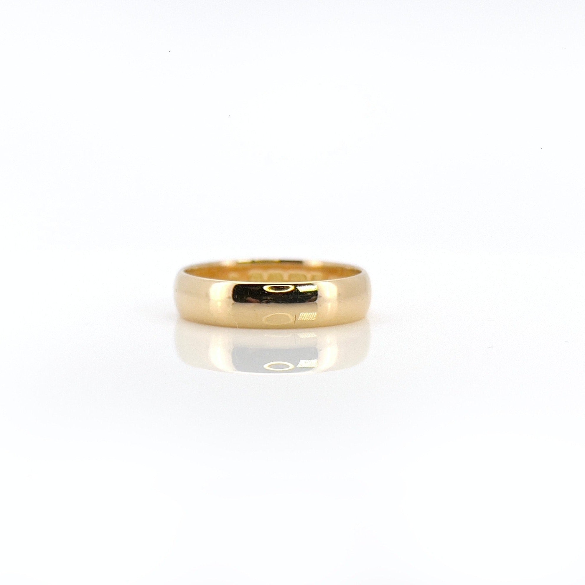 Vintage Wedding Ring, Birmingham 1925, 18K, Size 7.75