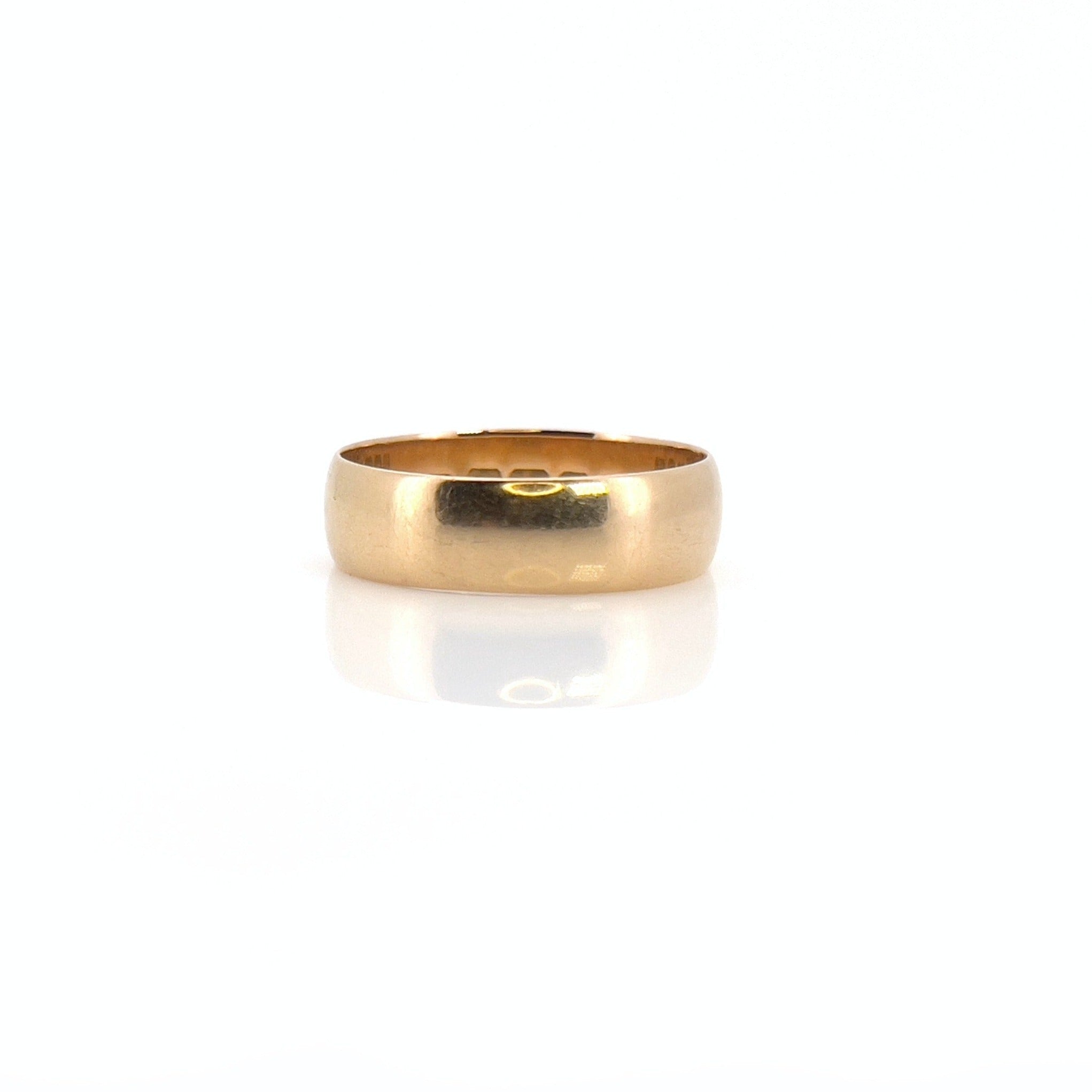 Antique Wedding Ring, Birmingham 1909, 18K, Size 8.25